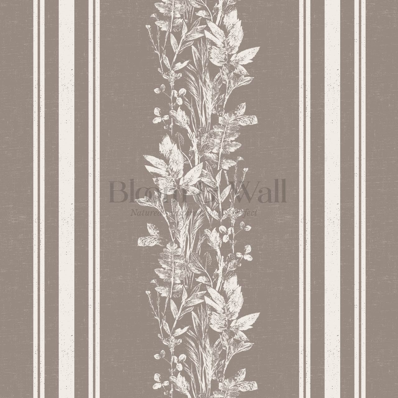 Sarai Wildflower Wide Stripes Clay Wallpaper
