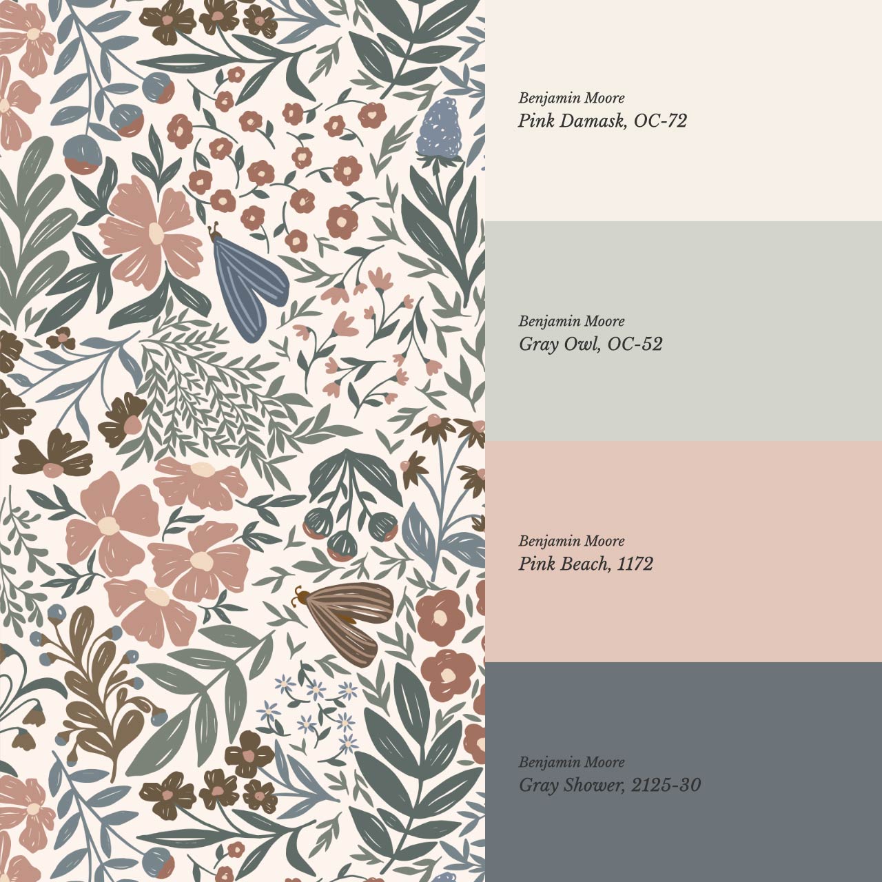 Savannah Garden Grove Floral Cream Earth Wallpaper