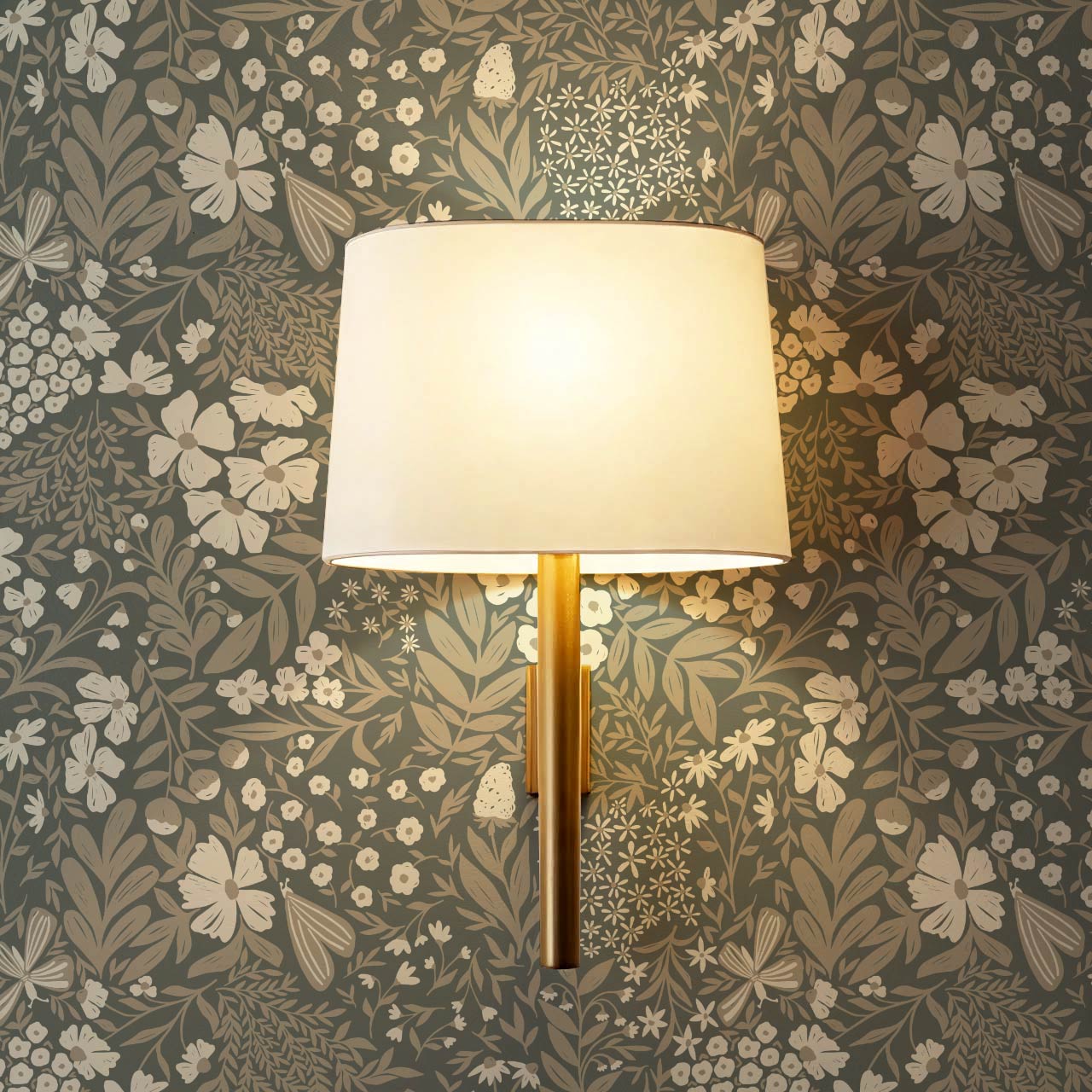 Savannah Garden Grove Floral Olive Wallpaper