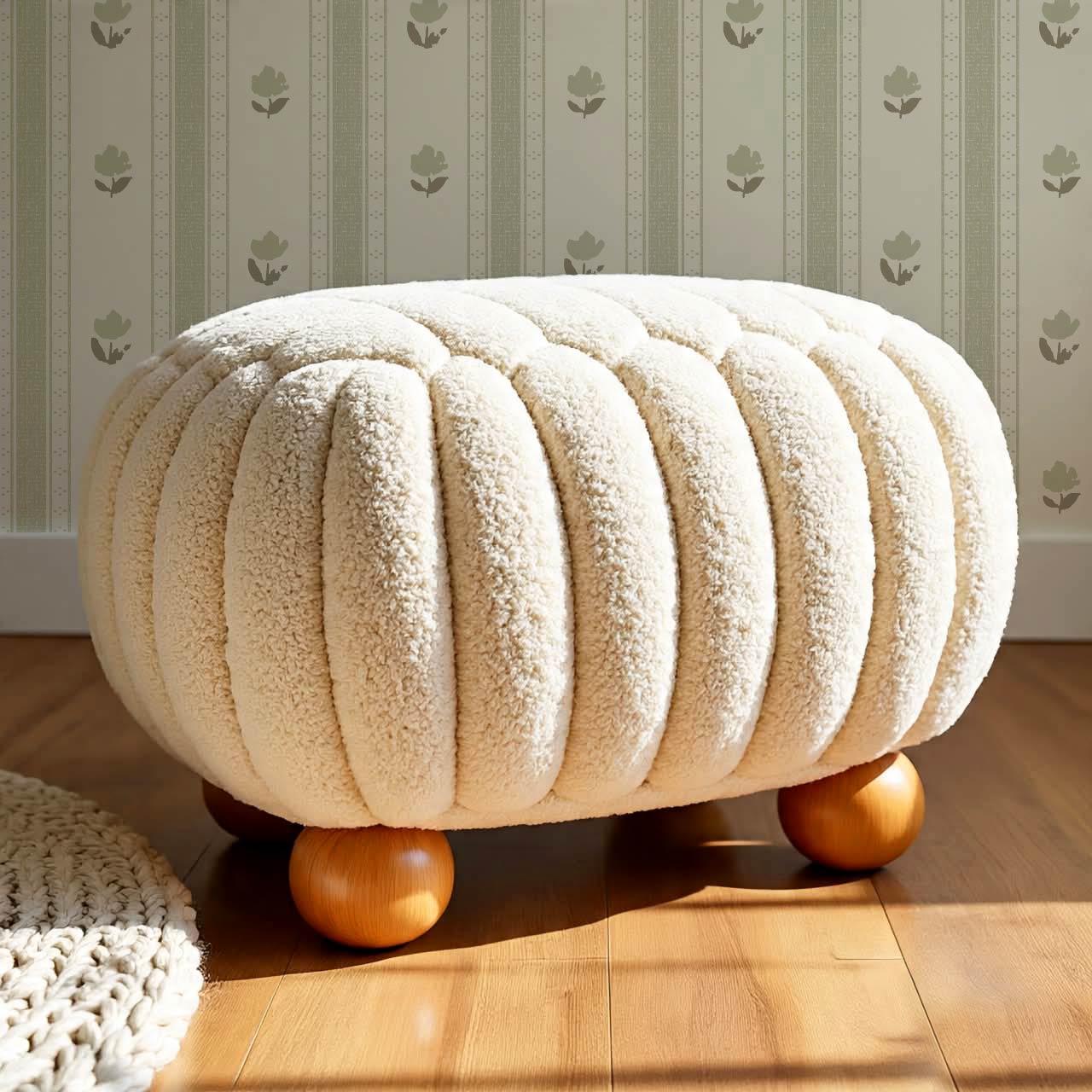 Sawyer Blooming Stripes Sage Wallpaper