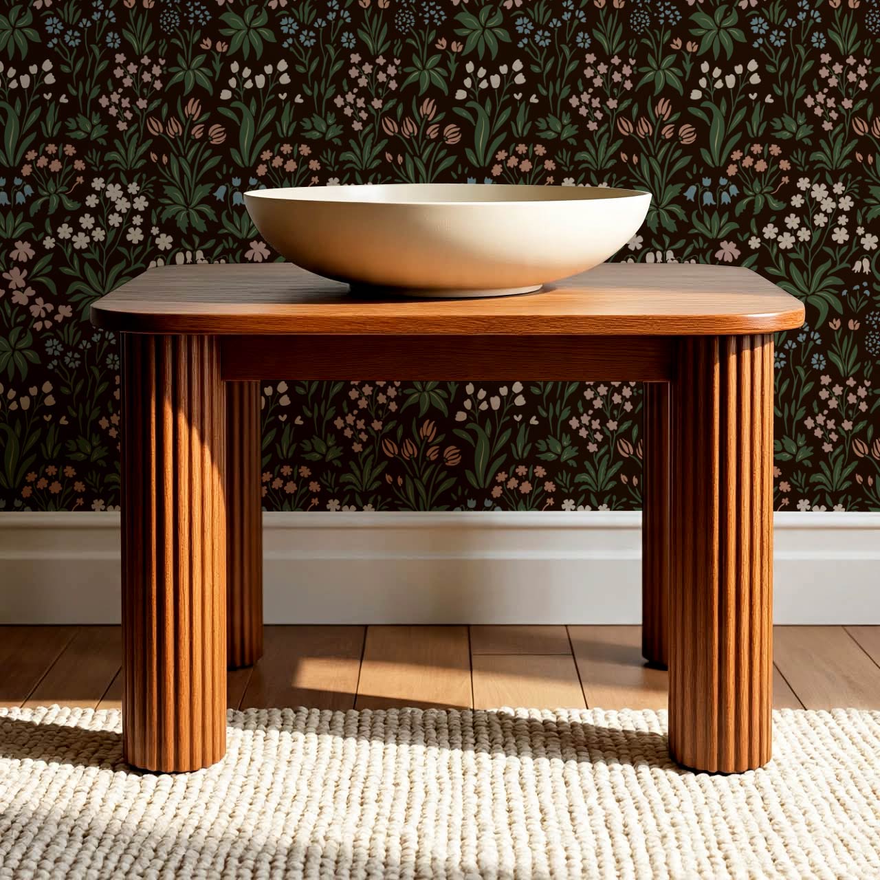 Saylor Millefleur Brown Wallpaper