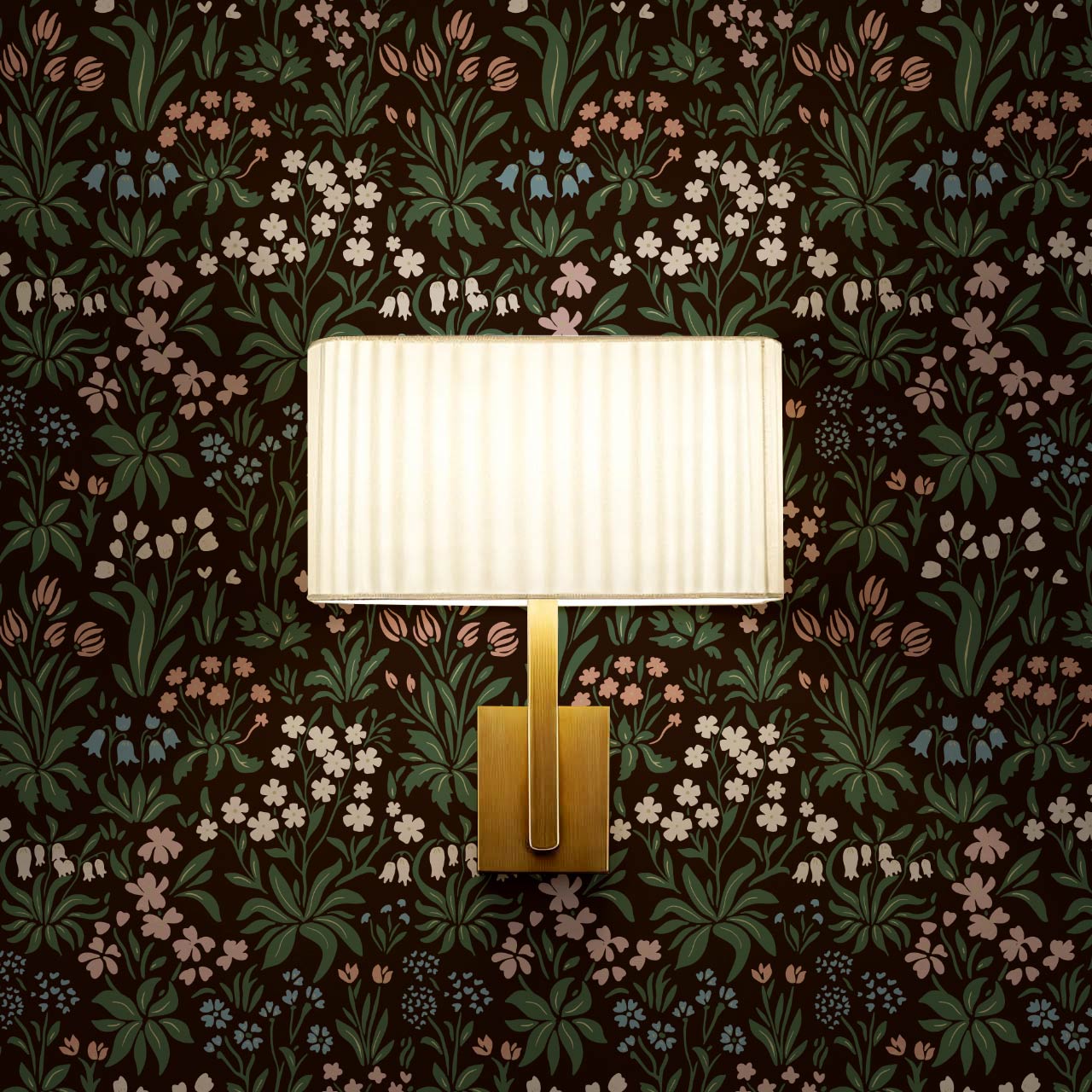 Saylor Millefleur Brown Wallpaper