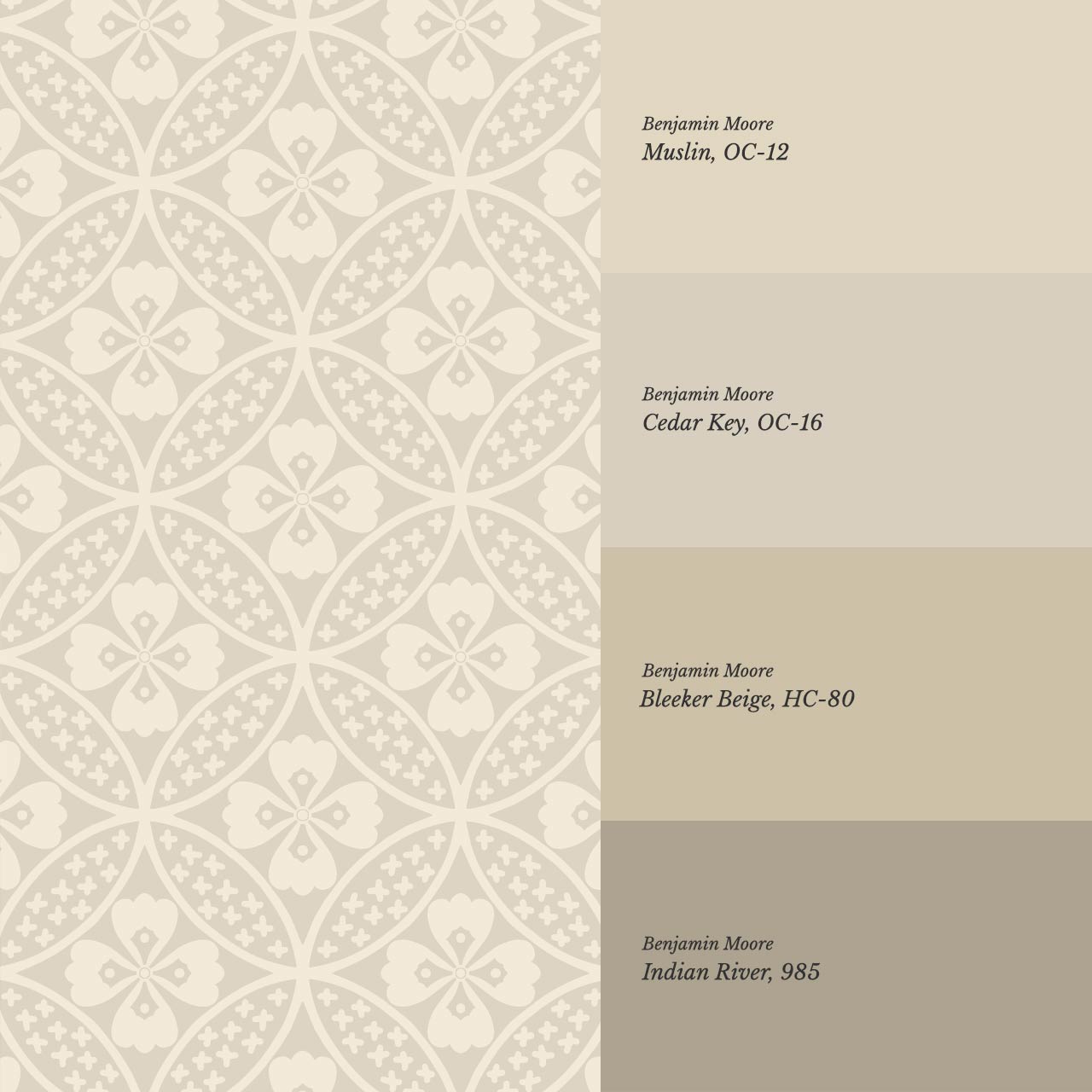 Scarlett Lotus Neutral Wallpaper