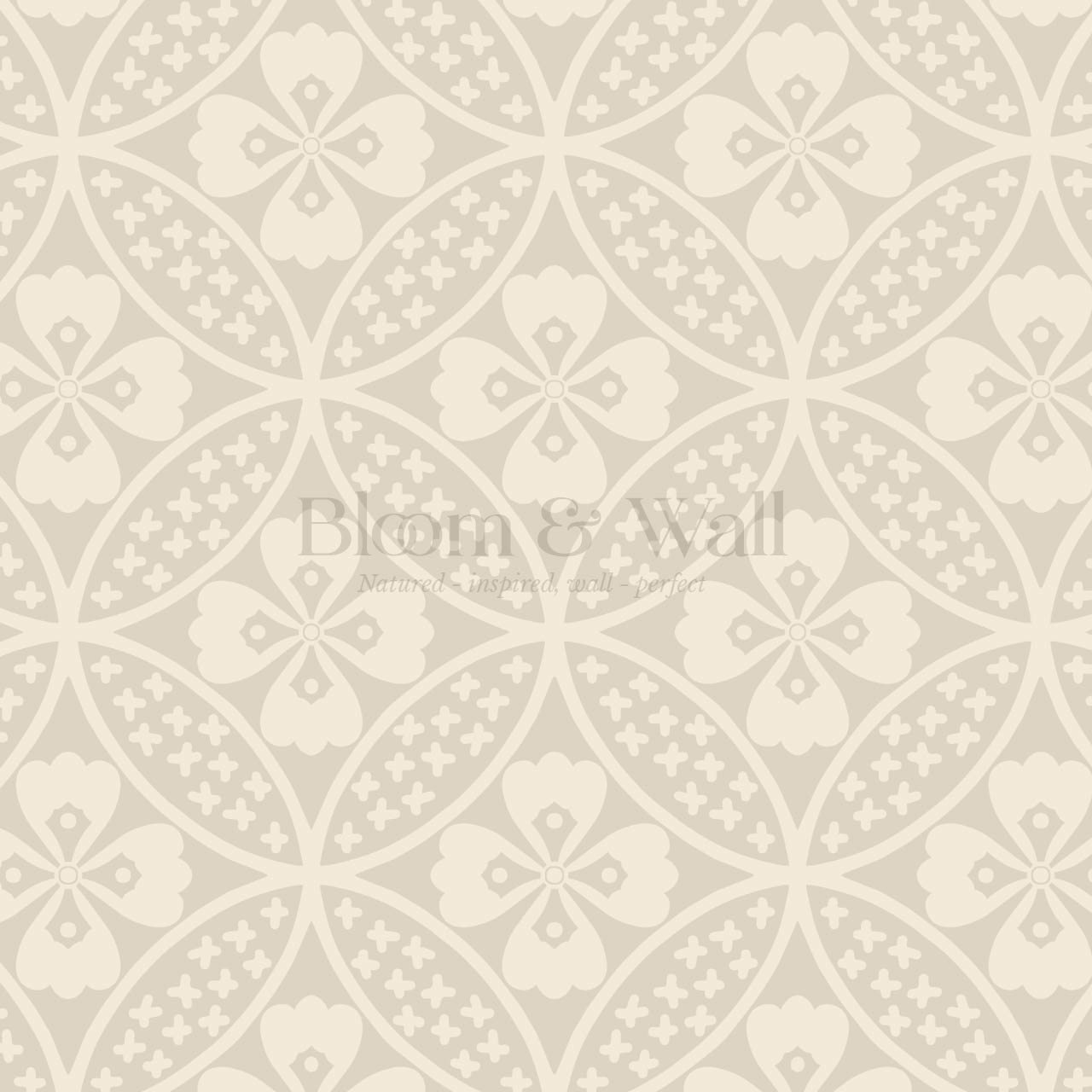 Scarlett Lotus Neutral Wallpaper