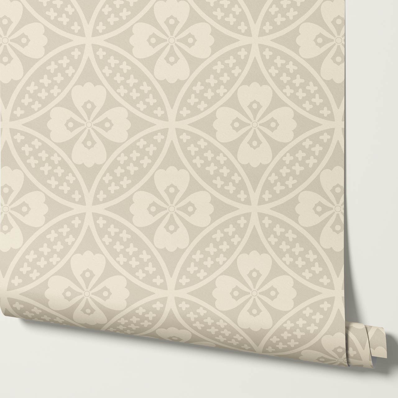 Scarlett Lotus Neutral Wallpaper