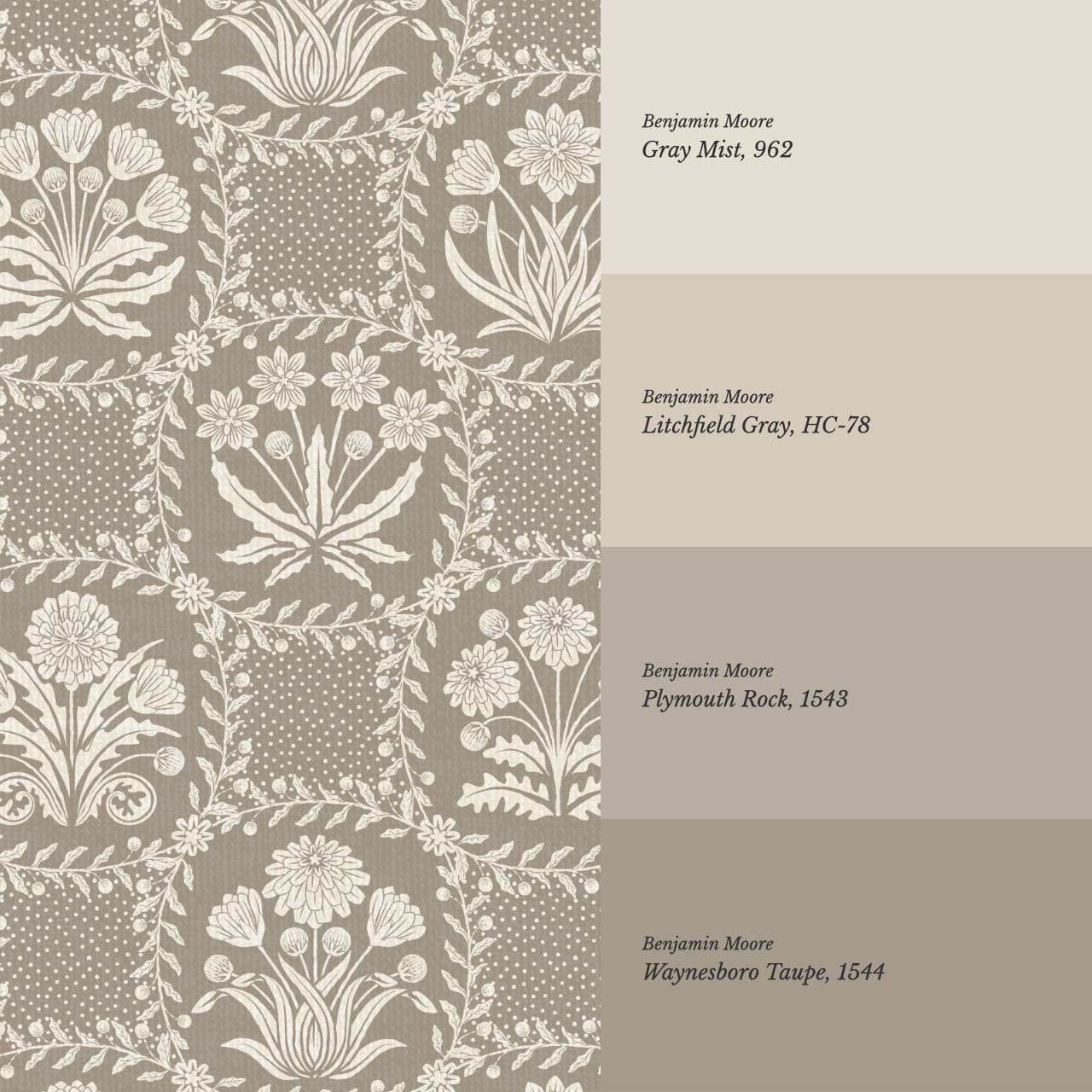Seila Retro Prairie Check Taupe Ivory Wallpaper