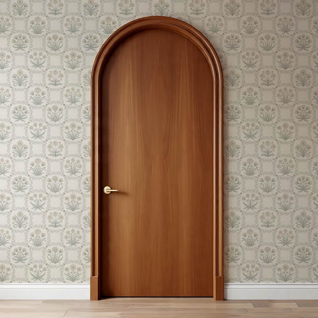 Seila Retro Prairie Check Neutral Ivory Sage Wallpaper
