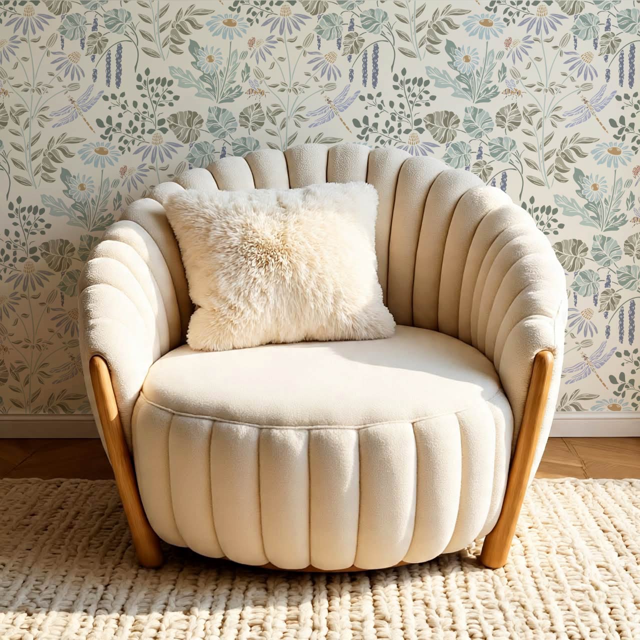 Selah Lake & Meadow Sky Cream Wallpaper