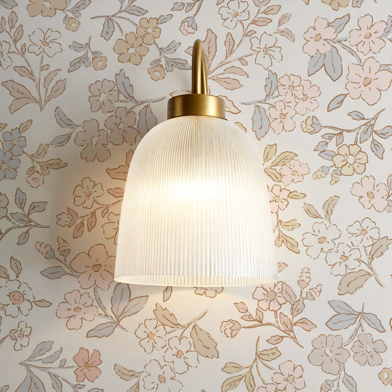 Serena Delicate Flowers Cream Wallpaper