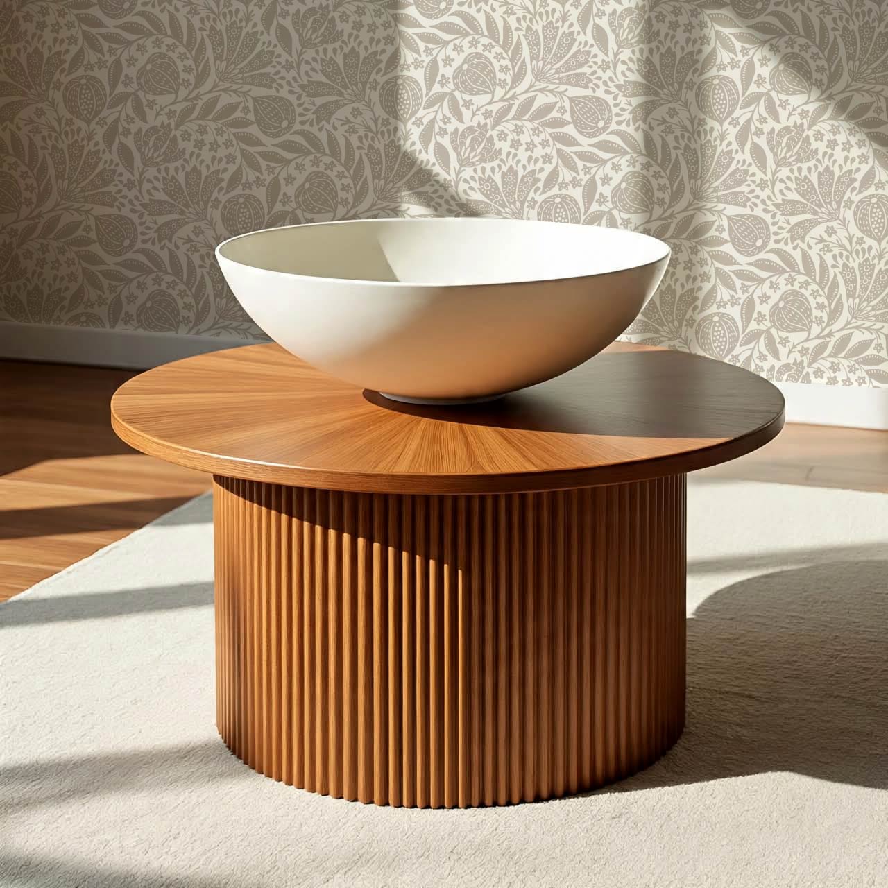 Silvia Fig Garden Beige Off White Wallpaper