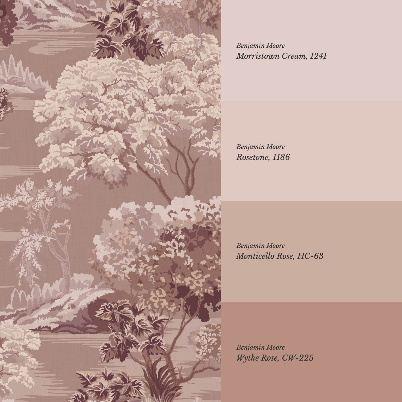 Skylar Antique Tapestry Mauve Wallpaper