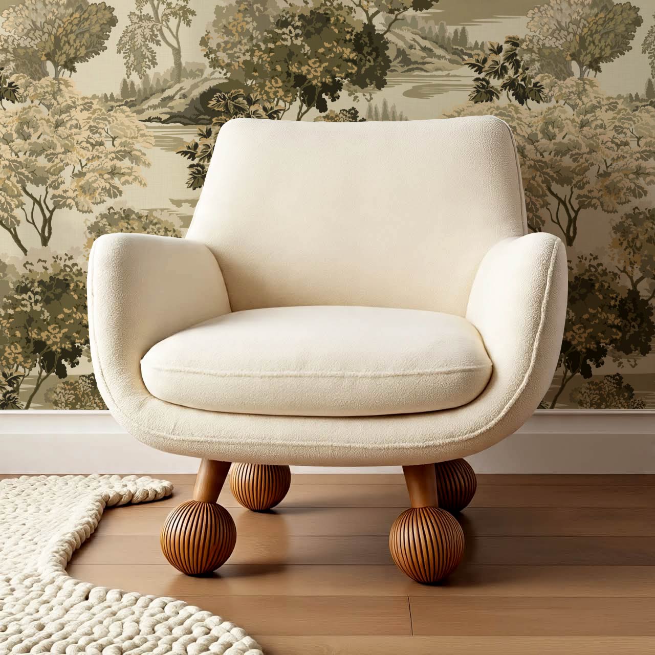 Skylar Antique Tapestry Olive Wallpaper