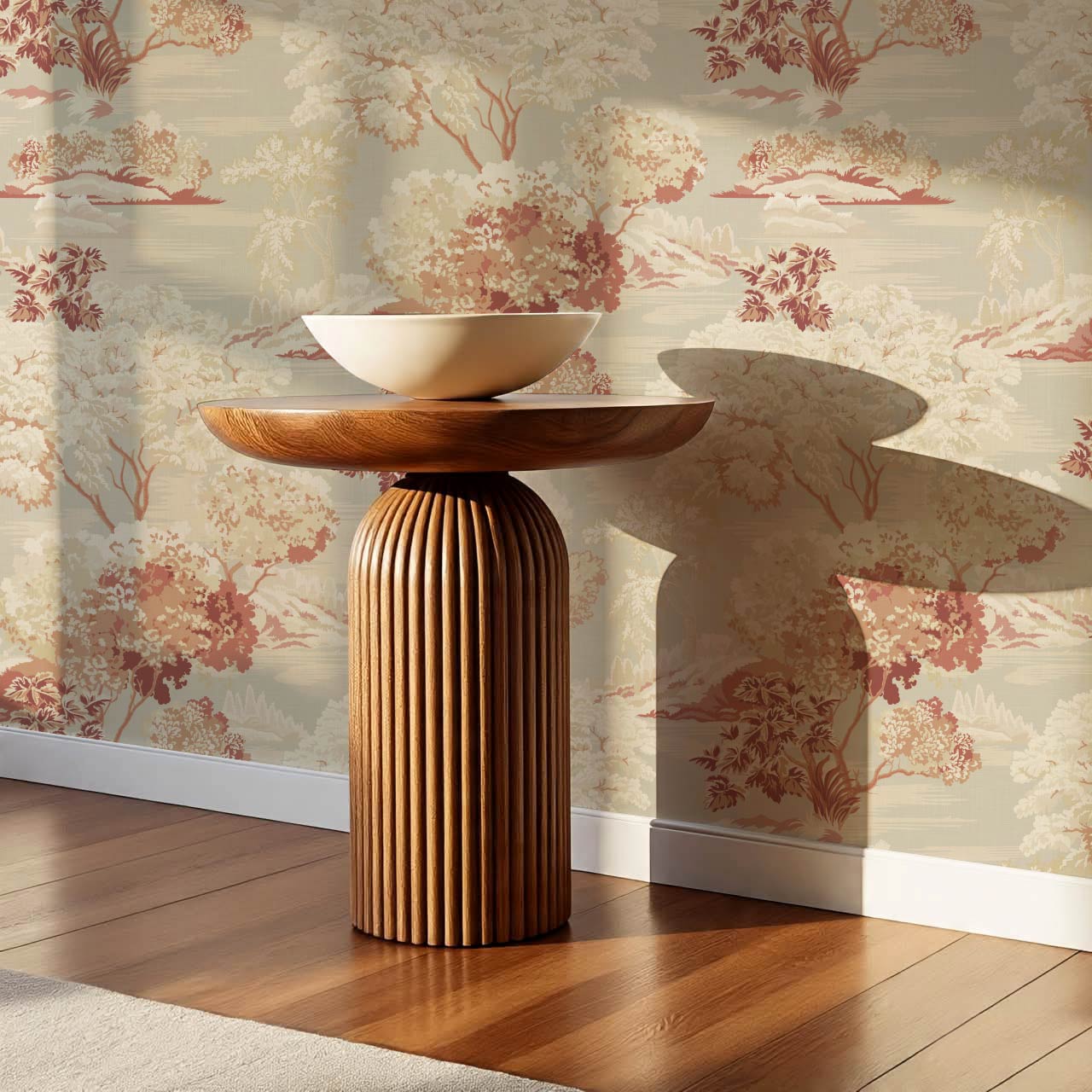 Skylar Antique Tapestry Cream Sepia Wallpaper