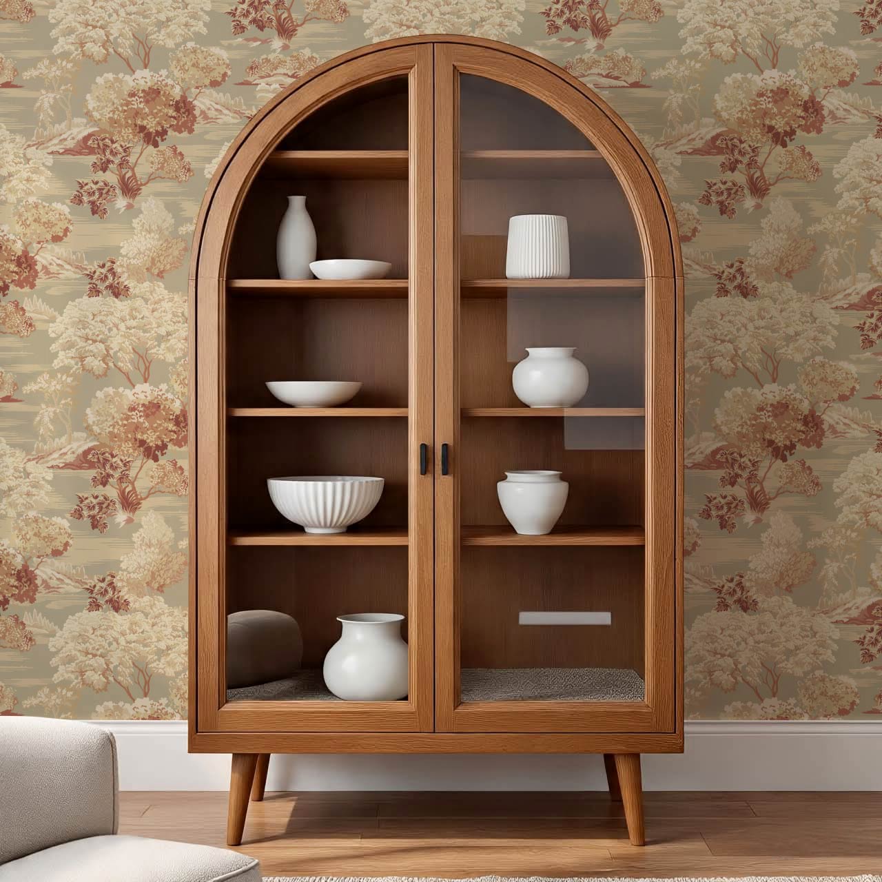 Skylar Antique Tapestry Vintage Sepia Wallpaper