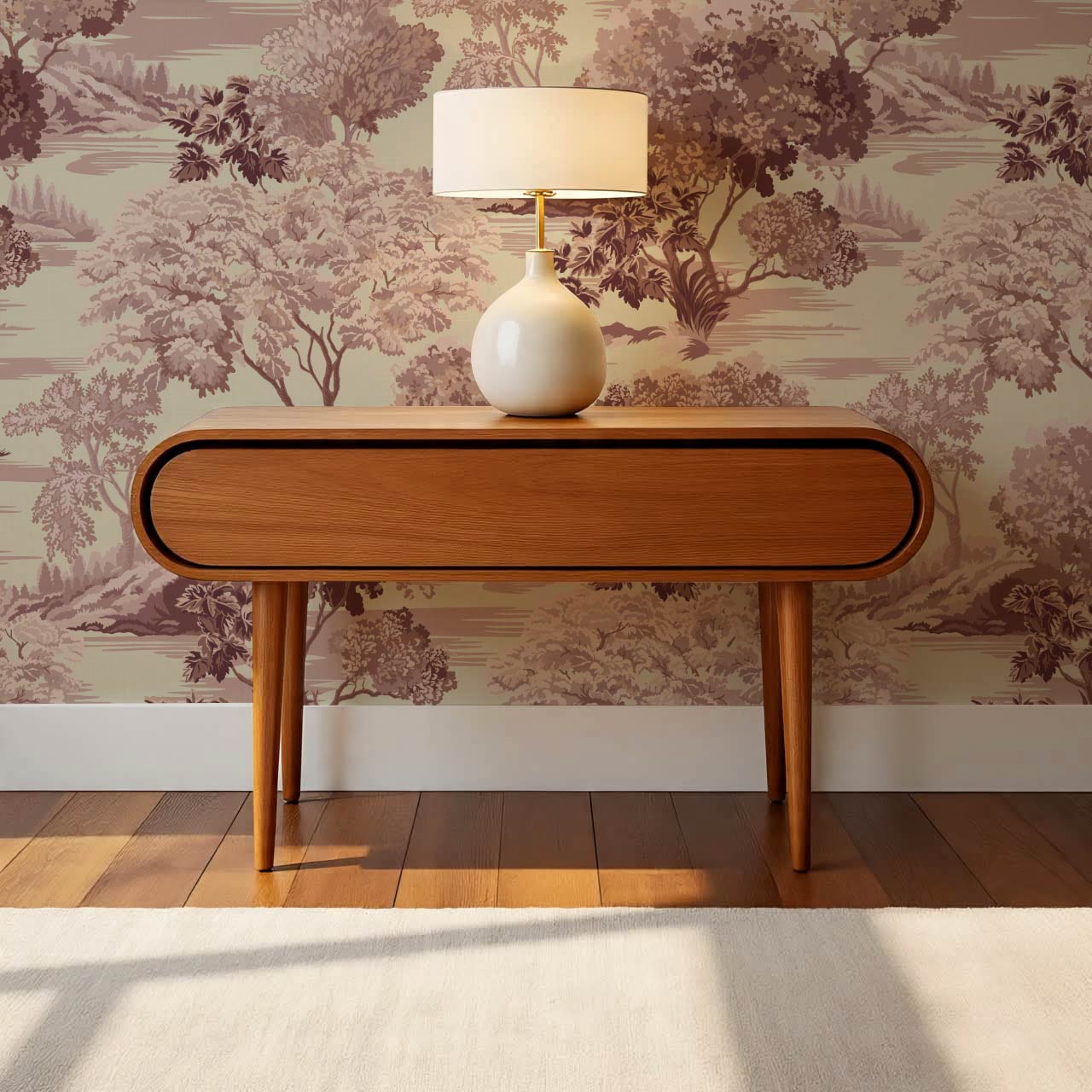 Skylar Antique Tapestry Rose Dust Wallpaper