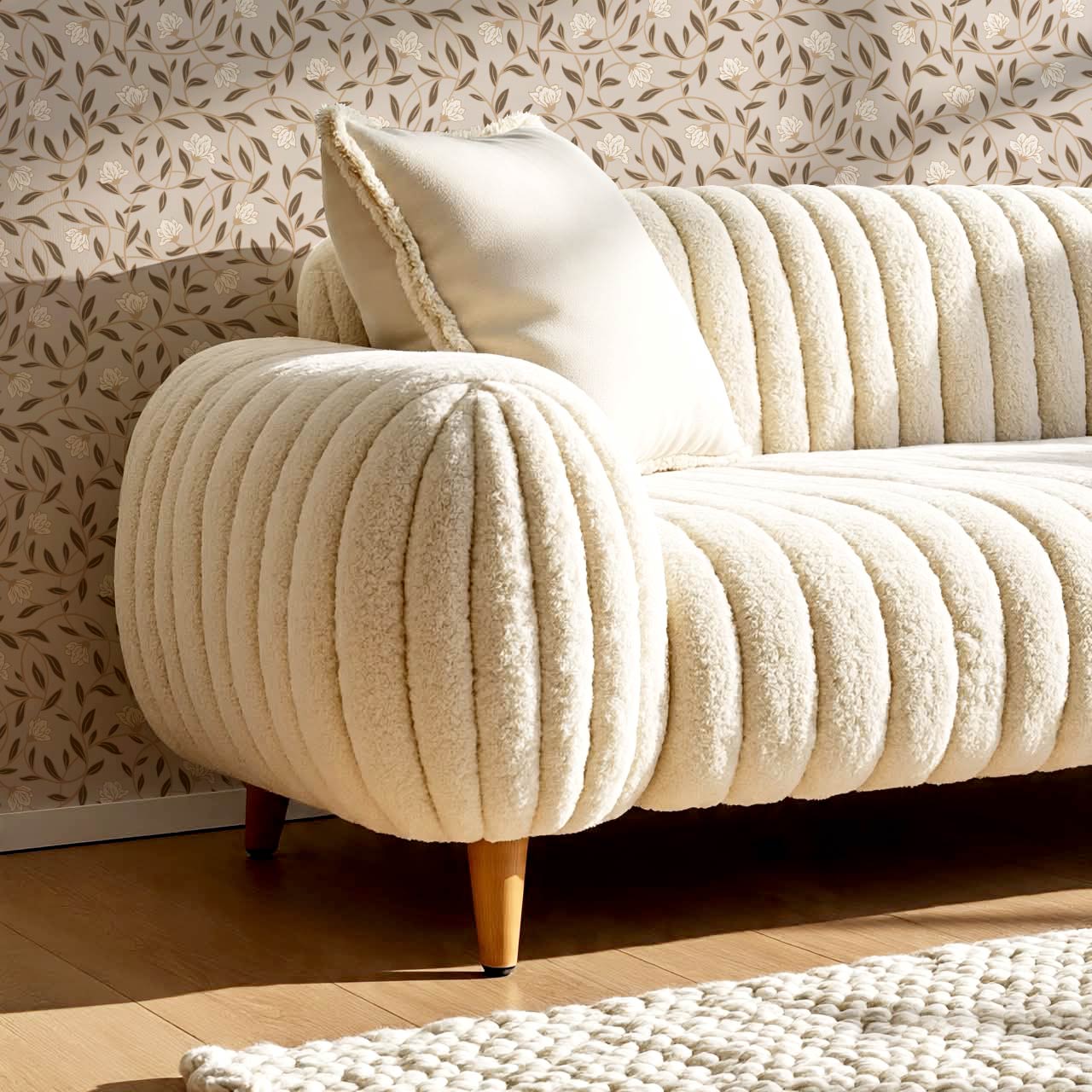 Skylar Blooming Vines Earth Wallpaper