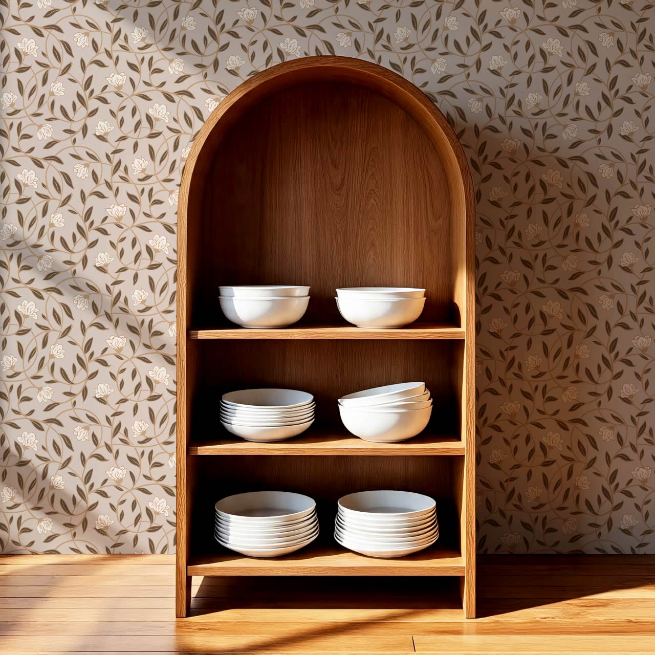 Skylar Blooming Vines Earth Wallpaper