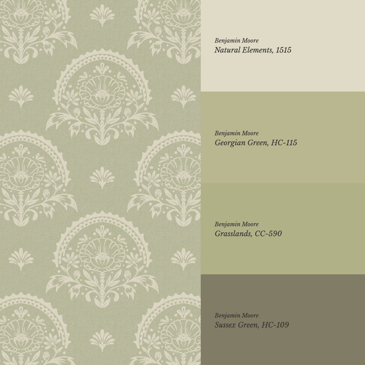 Solana Blooms Green Wallpaper
