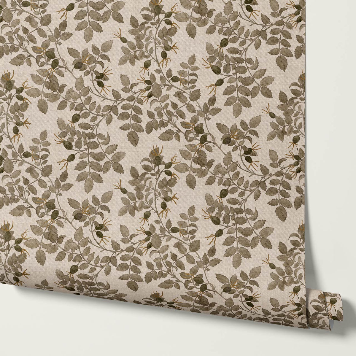 Sonia Wild Rose Trail Taupe Stone Dry Moss Wallpaper
