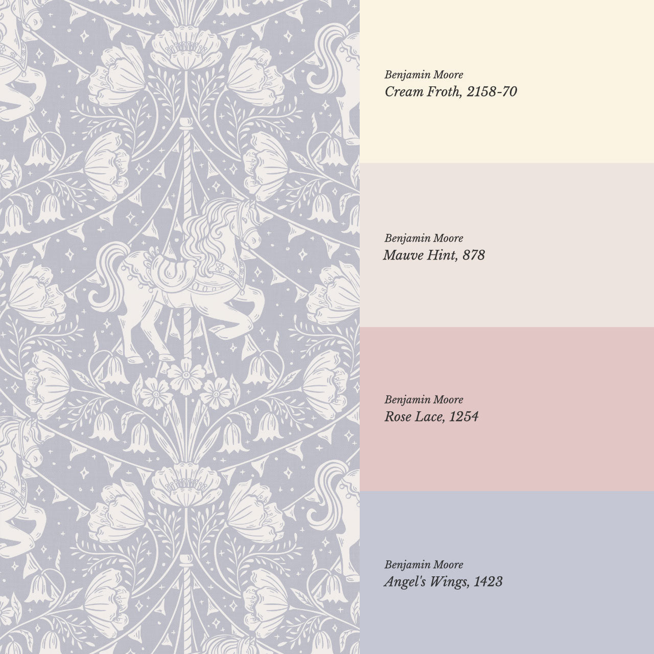 Stella Garden Carnival Lace Blue Wallpaper