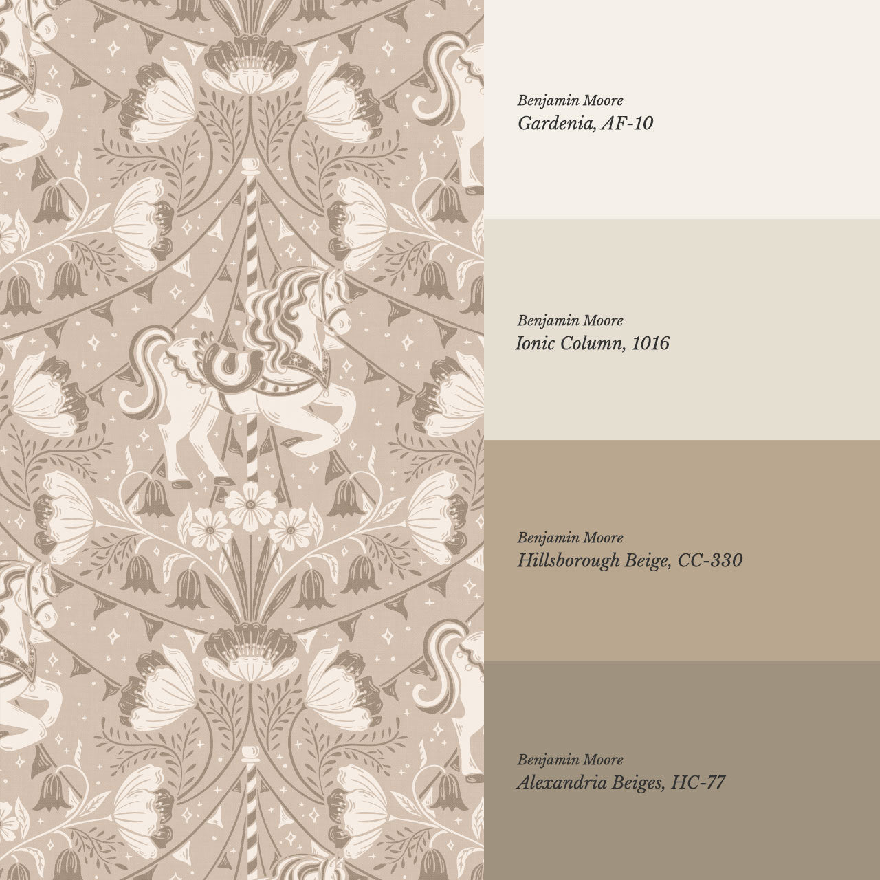 Stella Garden Carnival Latte Wallpaper
