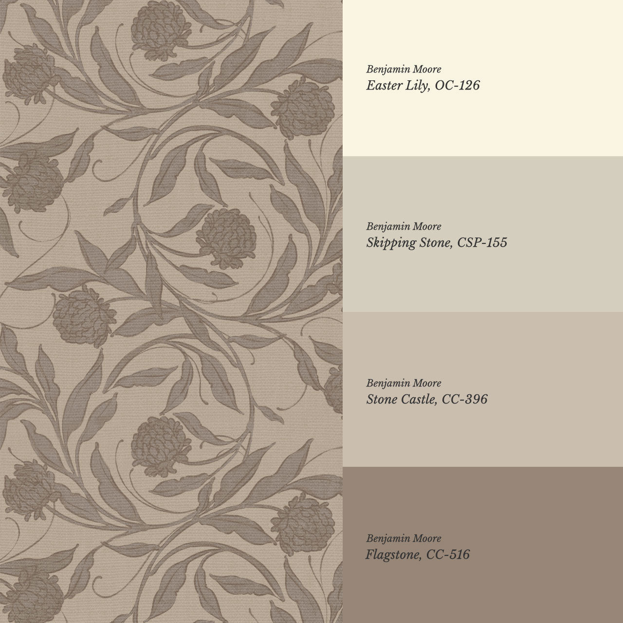 Stoneleigh Blooming Vines Mauve Brown Wallpaper