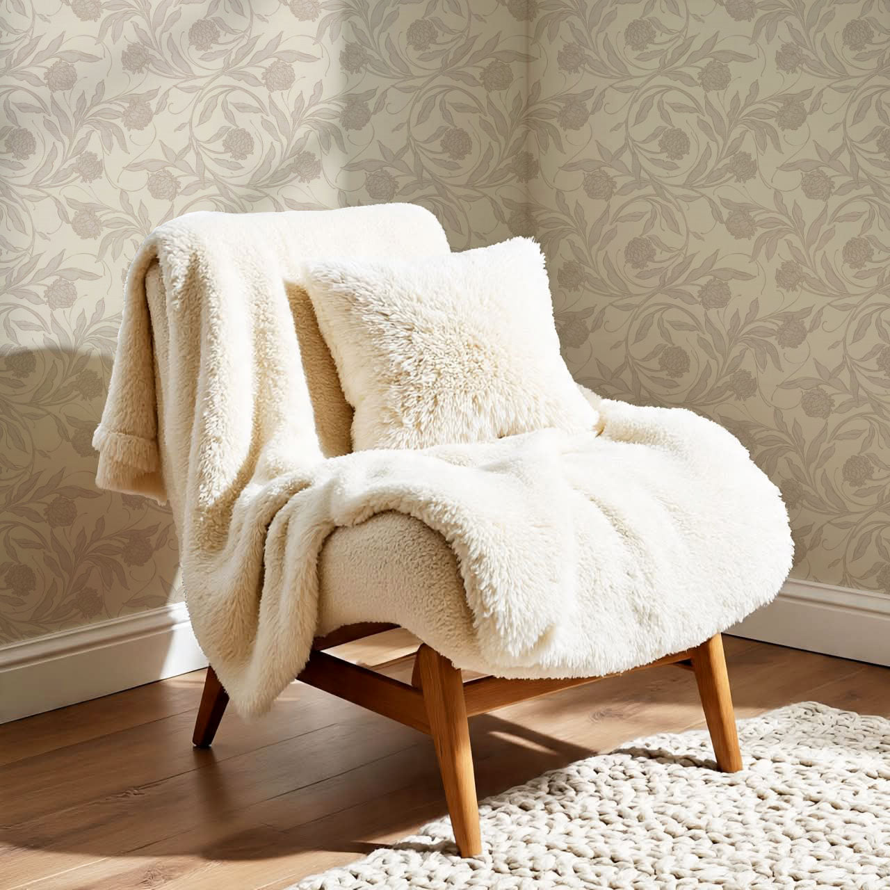 Stoneleigh Blooming Vines Dusty Mauve Wallpaper