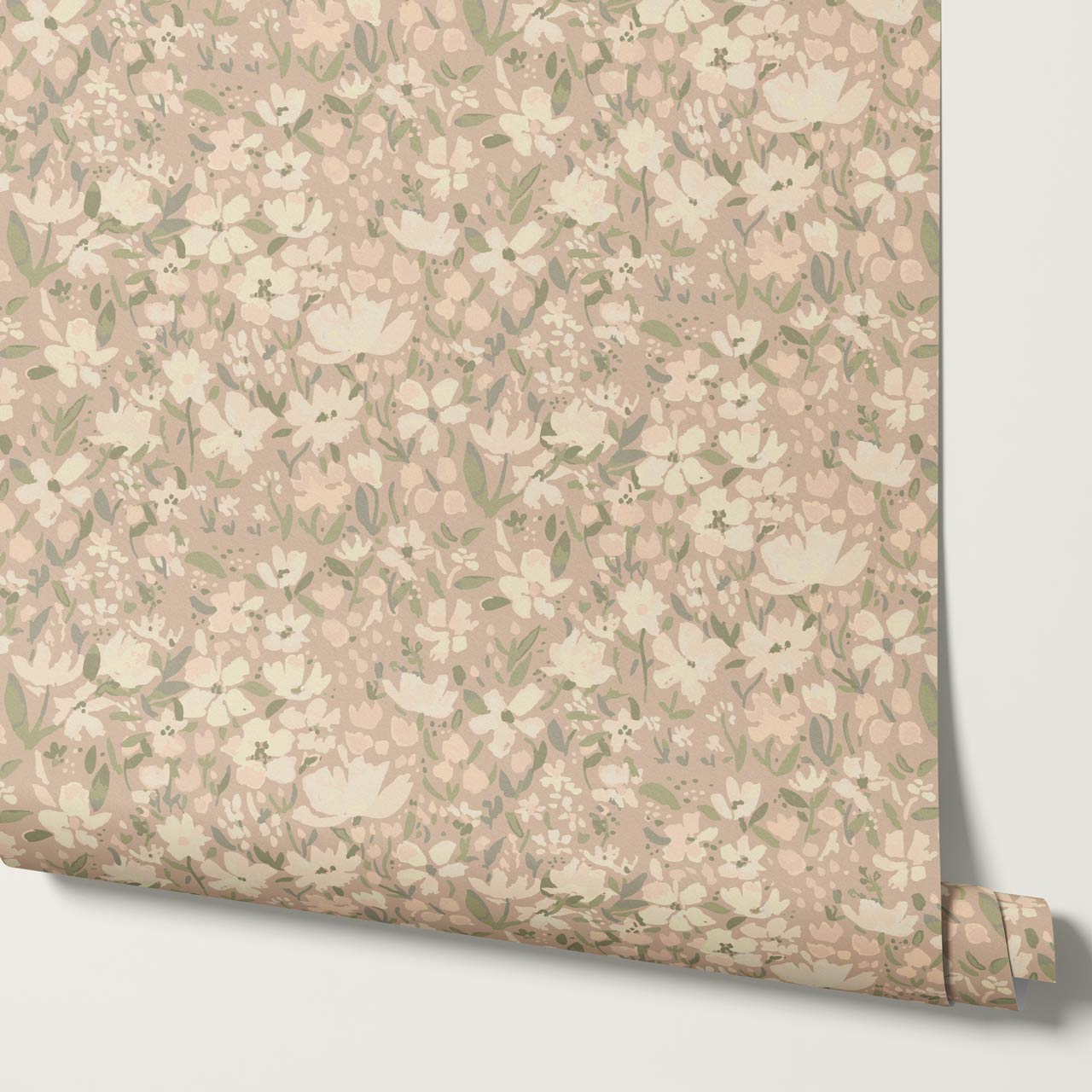 Tatum Blooming Field Cream Sage Wallpaper