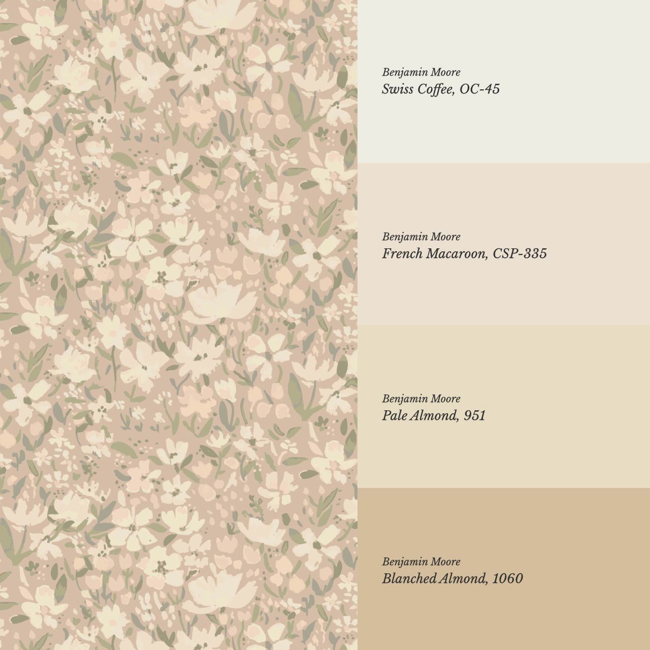 Tatum Blooming Field Cream Sage Wallpaper