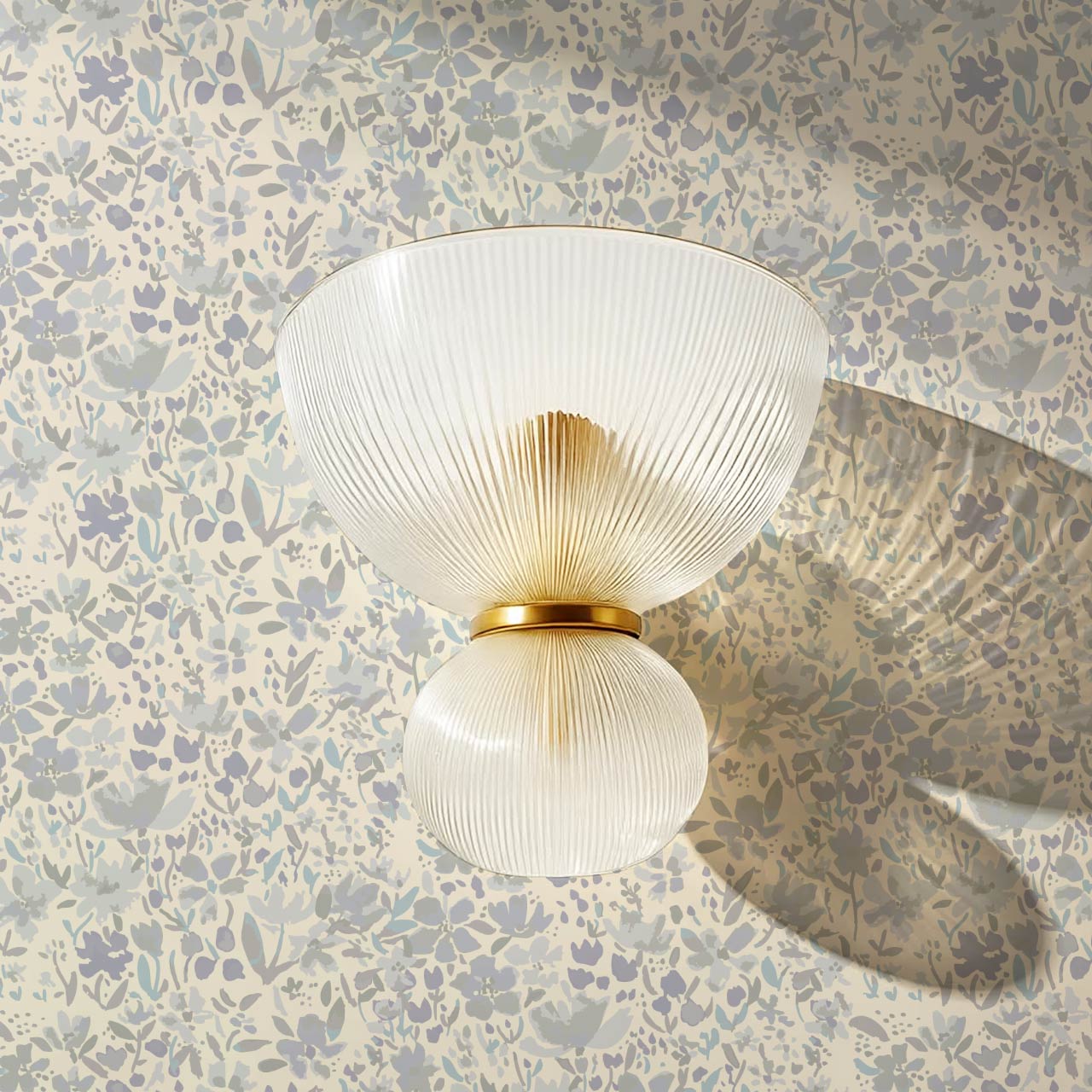 Tatum Blooming Field Dove Blue Wallpaper