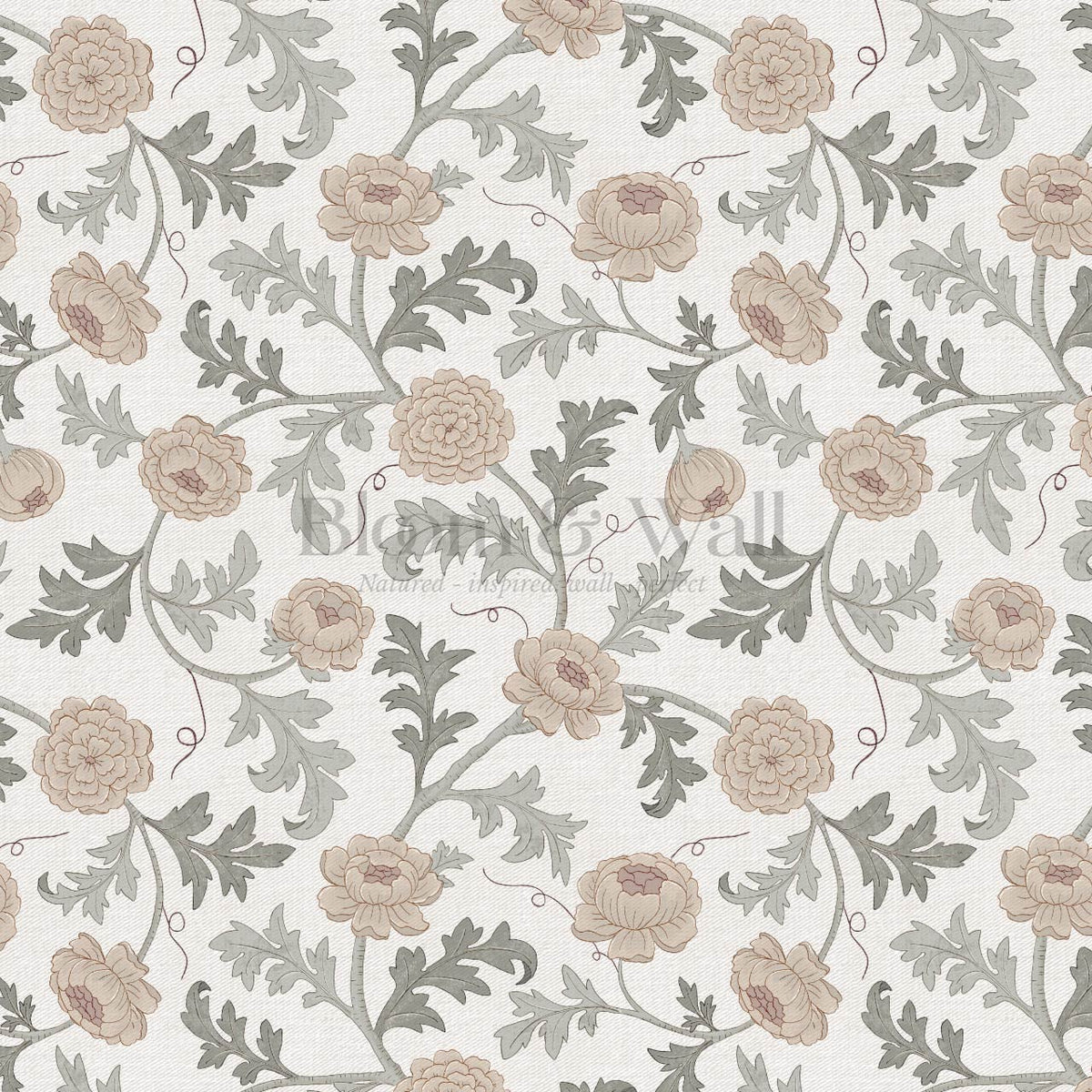 Susana Twining Garden Sage Ivory Beige Wallpaper
