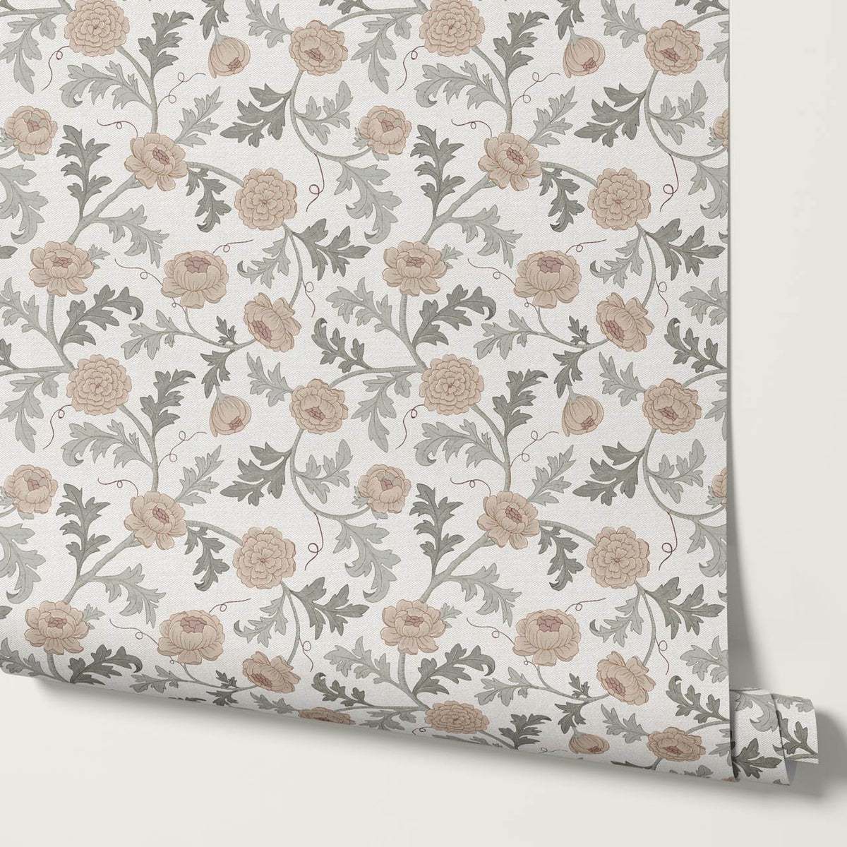 Susana Twining Garden Sage Ivory Beige Wallpaper