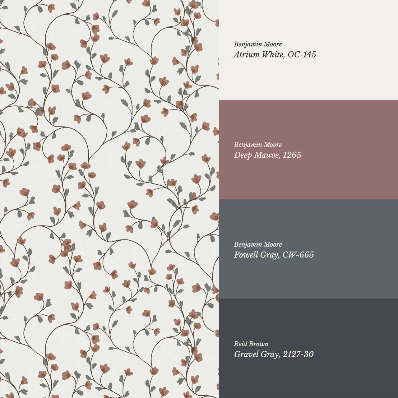 Sybille Flowering Mauve Wallpaper