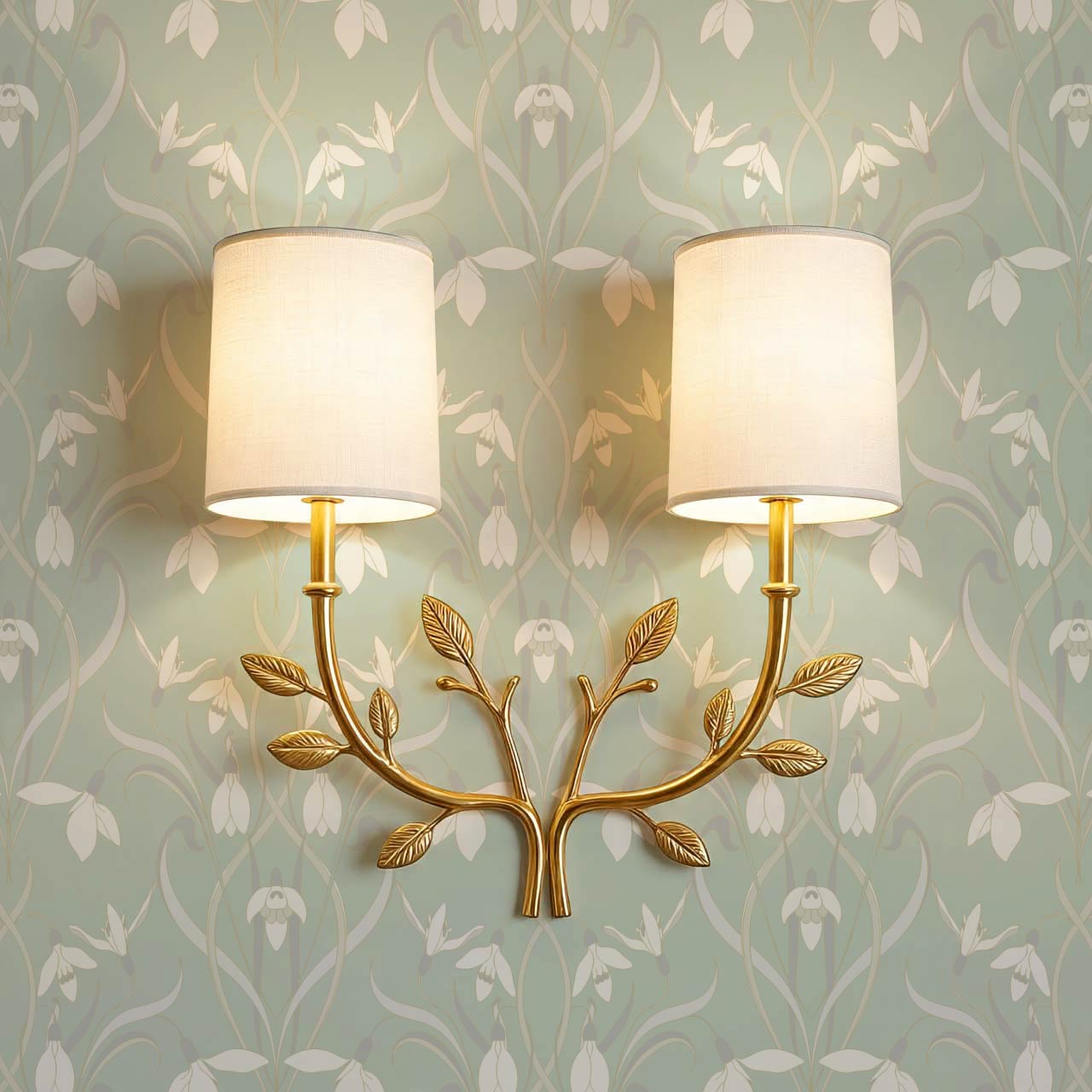 Taimi Snowdrops Sea Glass Wallpaper