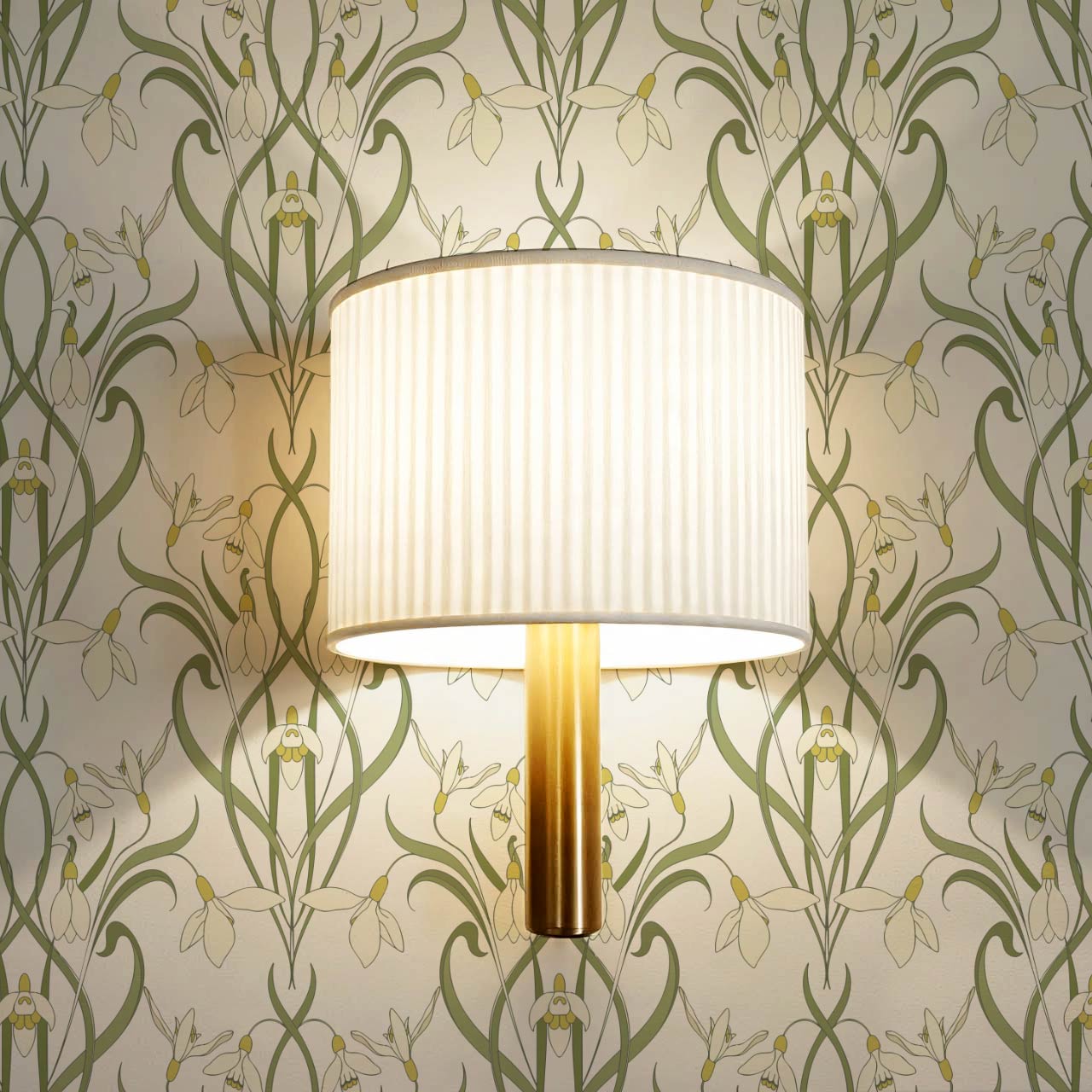 Taimi Snowdrops Cream Wallpaper