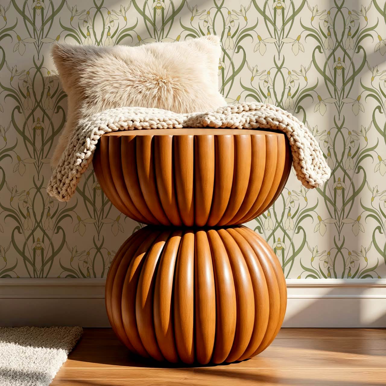 Taimi Snowdrops Cream Wallpaper
