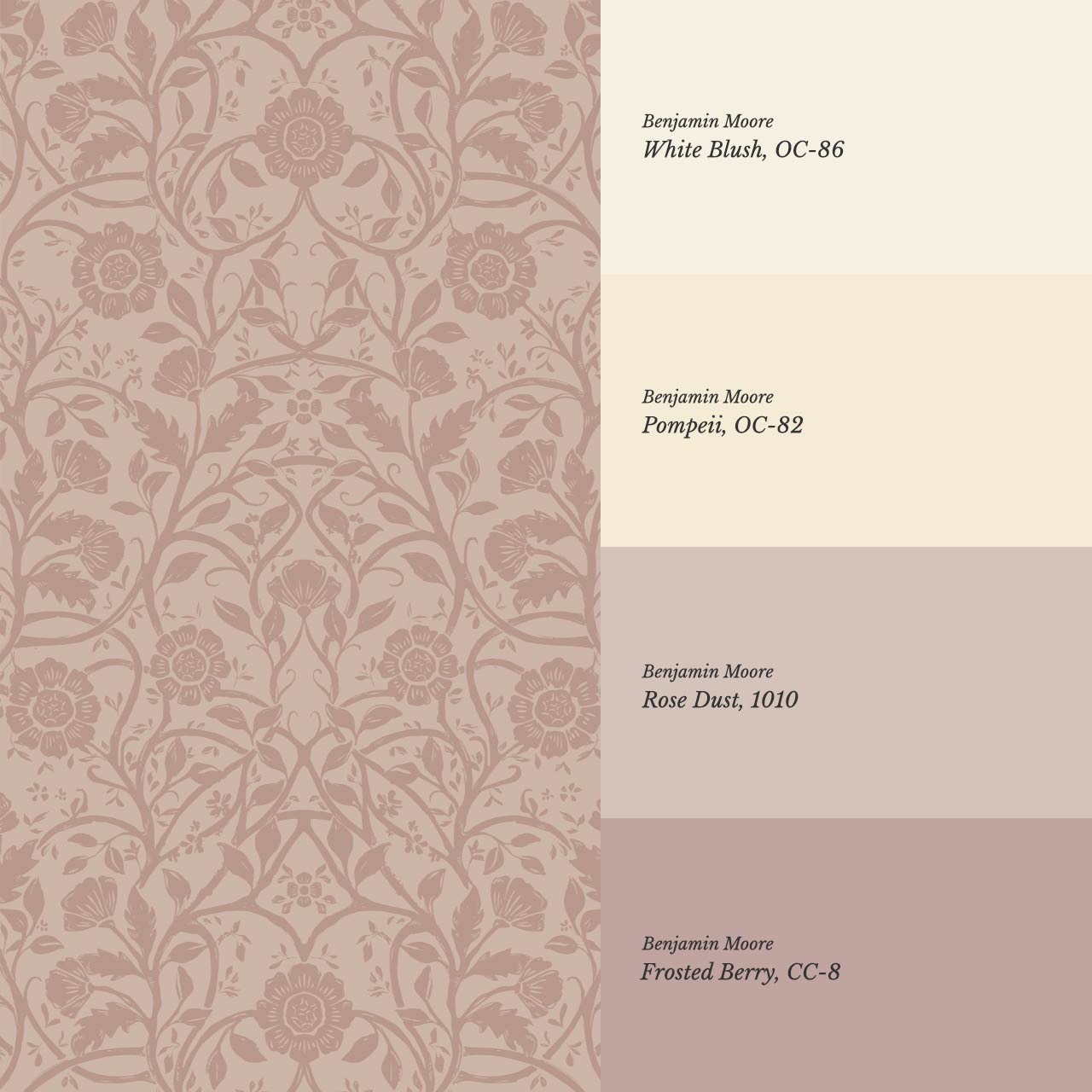 Taja Whispers in the Garden Muted Blush Wallpaper