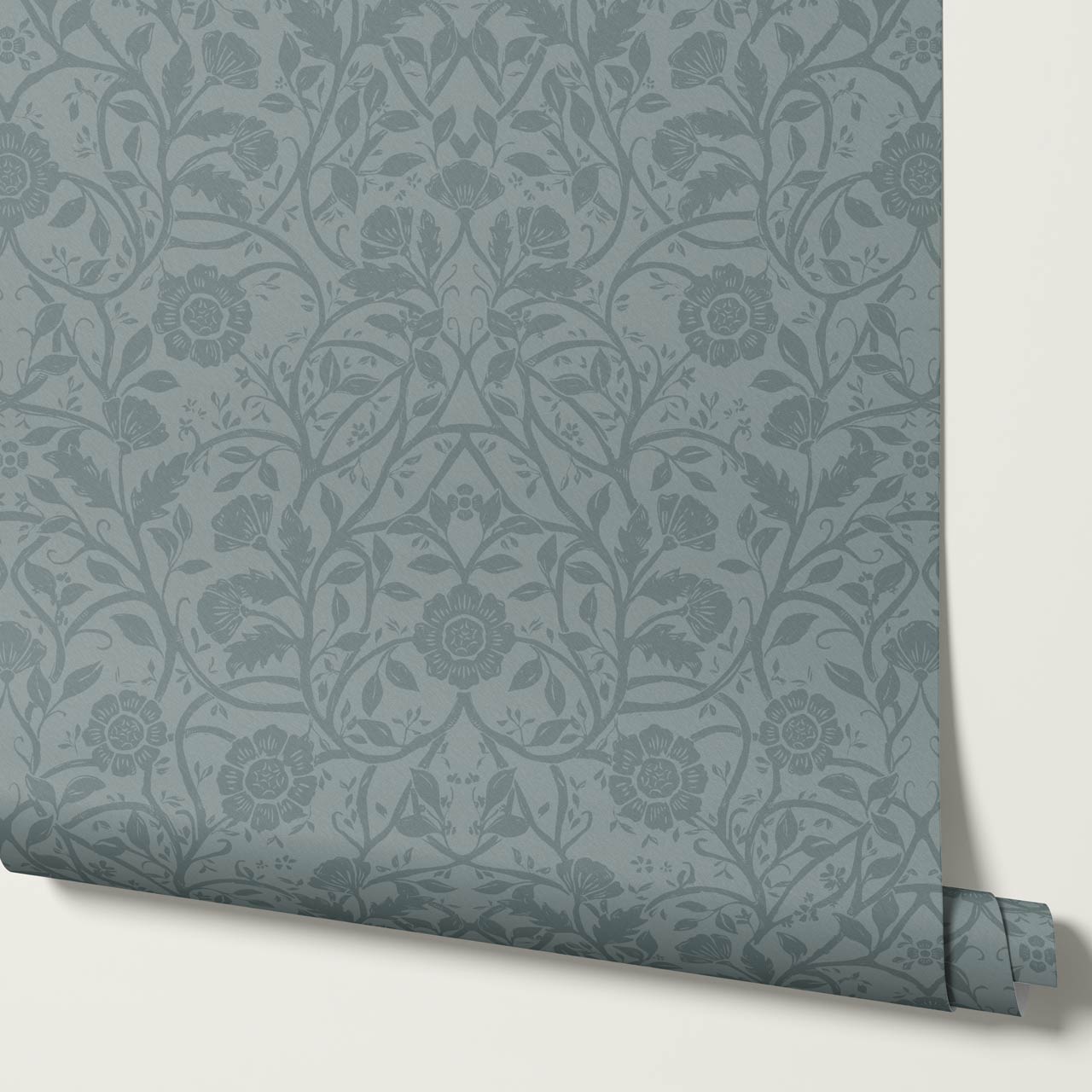 Taja Whispers in the Garden Muted Teal Wallpaper