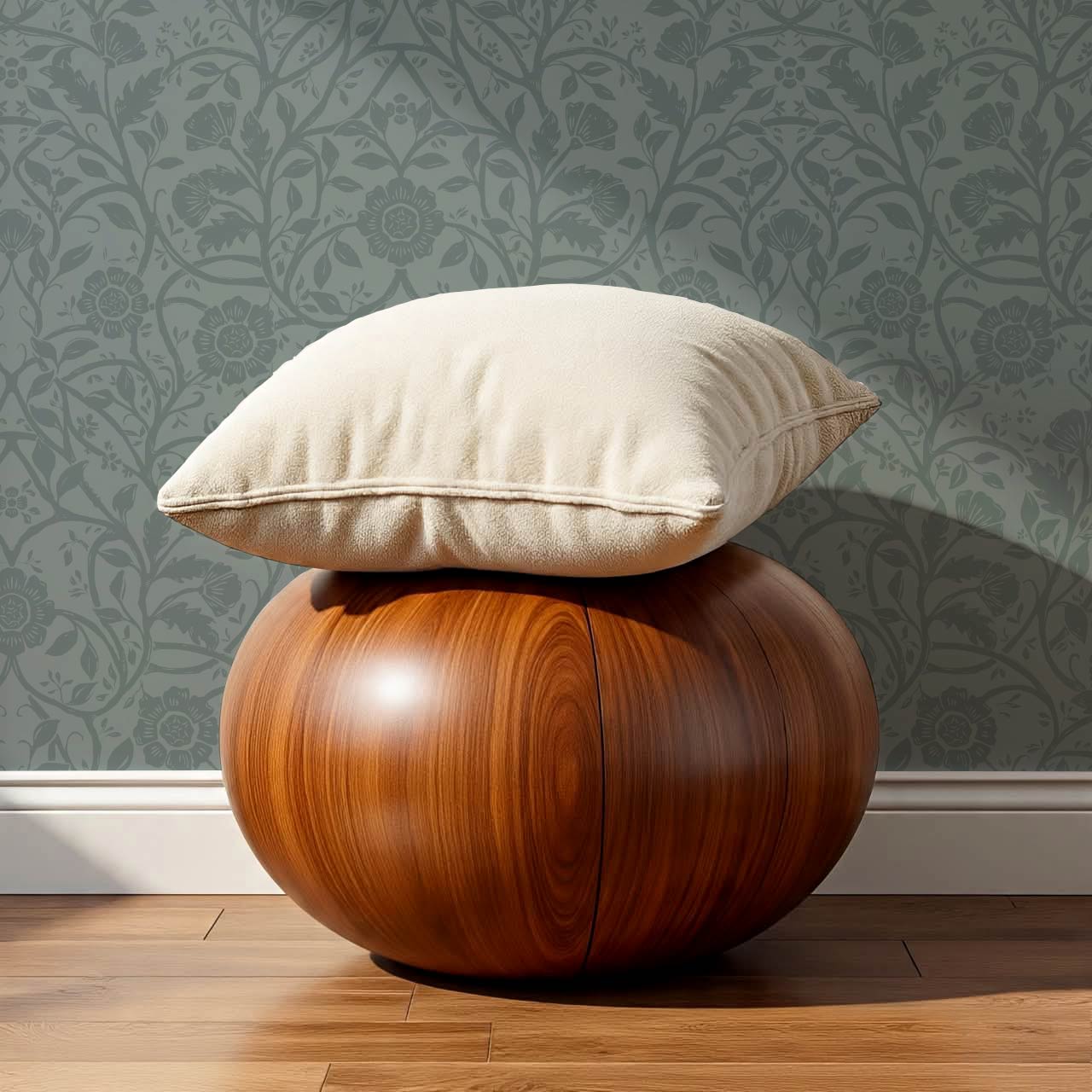 Taja Whispers in the Garden Muted Teal Wallpaper