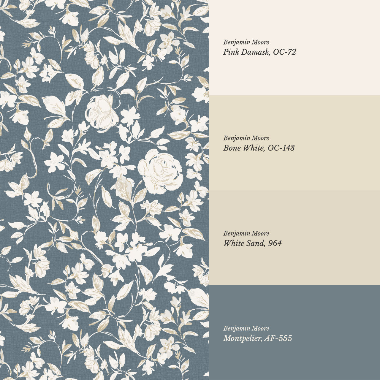 Talia Veiled Garden Slate Wallpaper