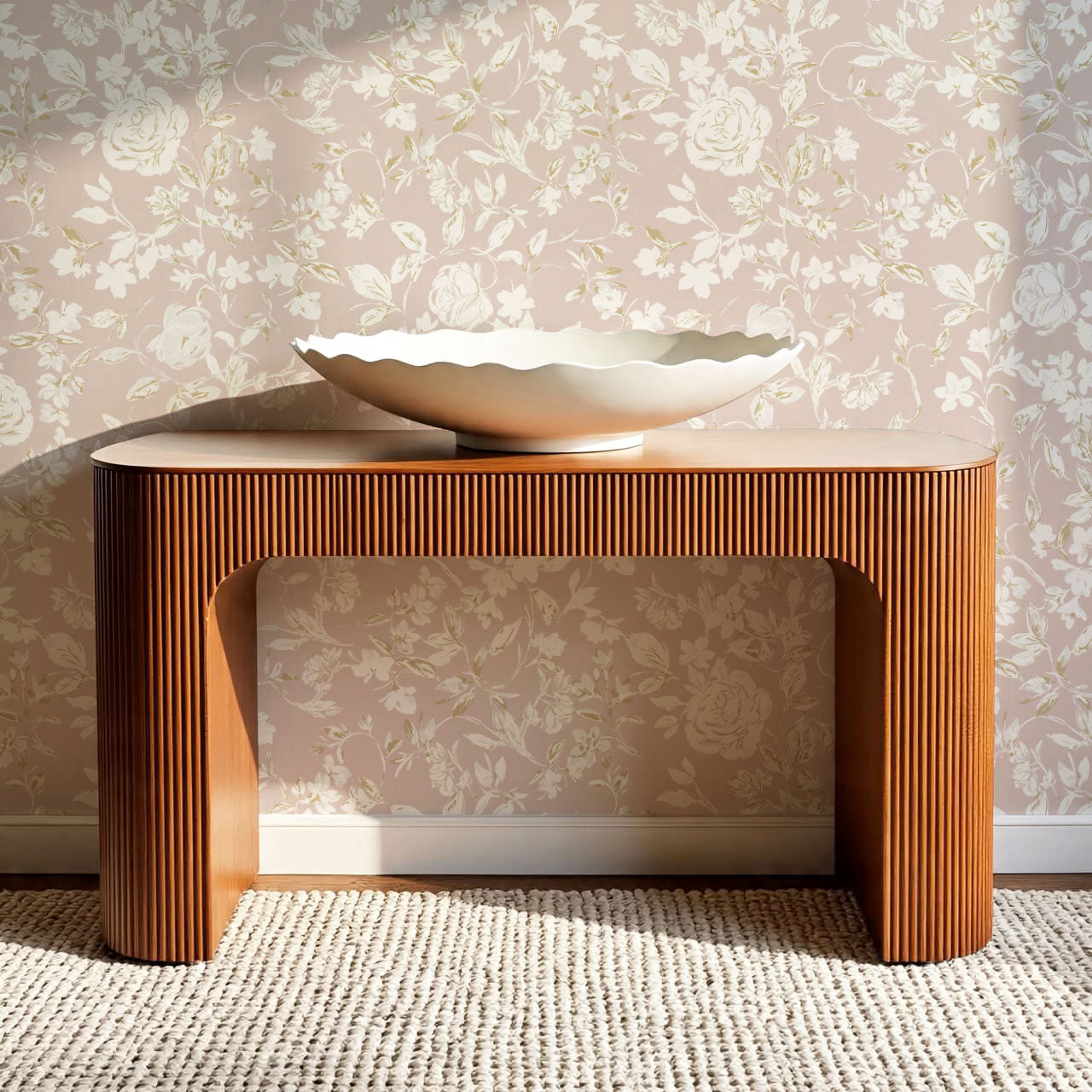 Talia Veiled Garden Rose Dust Wallpaper