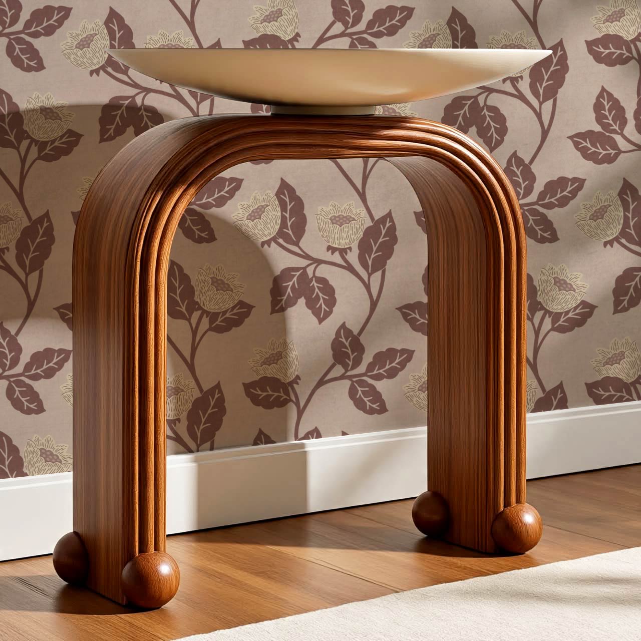 Teodora Country Blossom Stone Cocoa Wallpaper