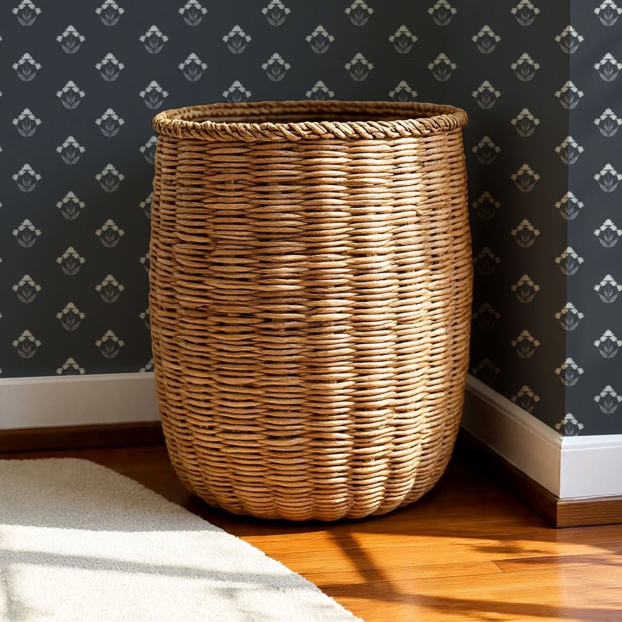Thara Mirrored Bunch Slate Wallpaper