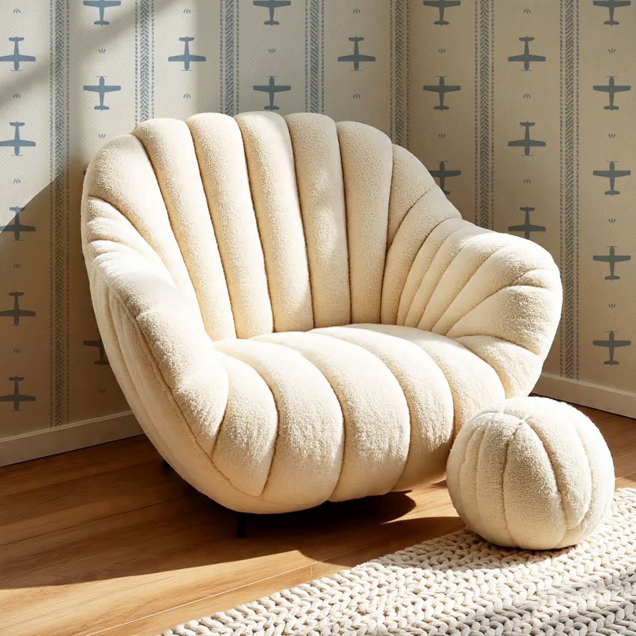 Theodore Vintage Planes Slate Wallpaper