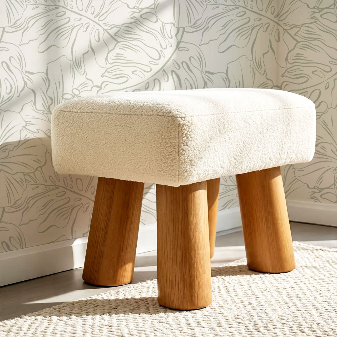 Tiana Large Monstera Cream Sage Wallpaper