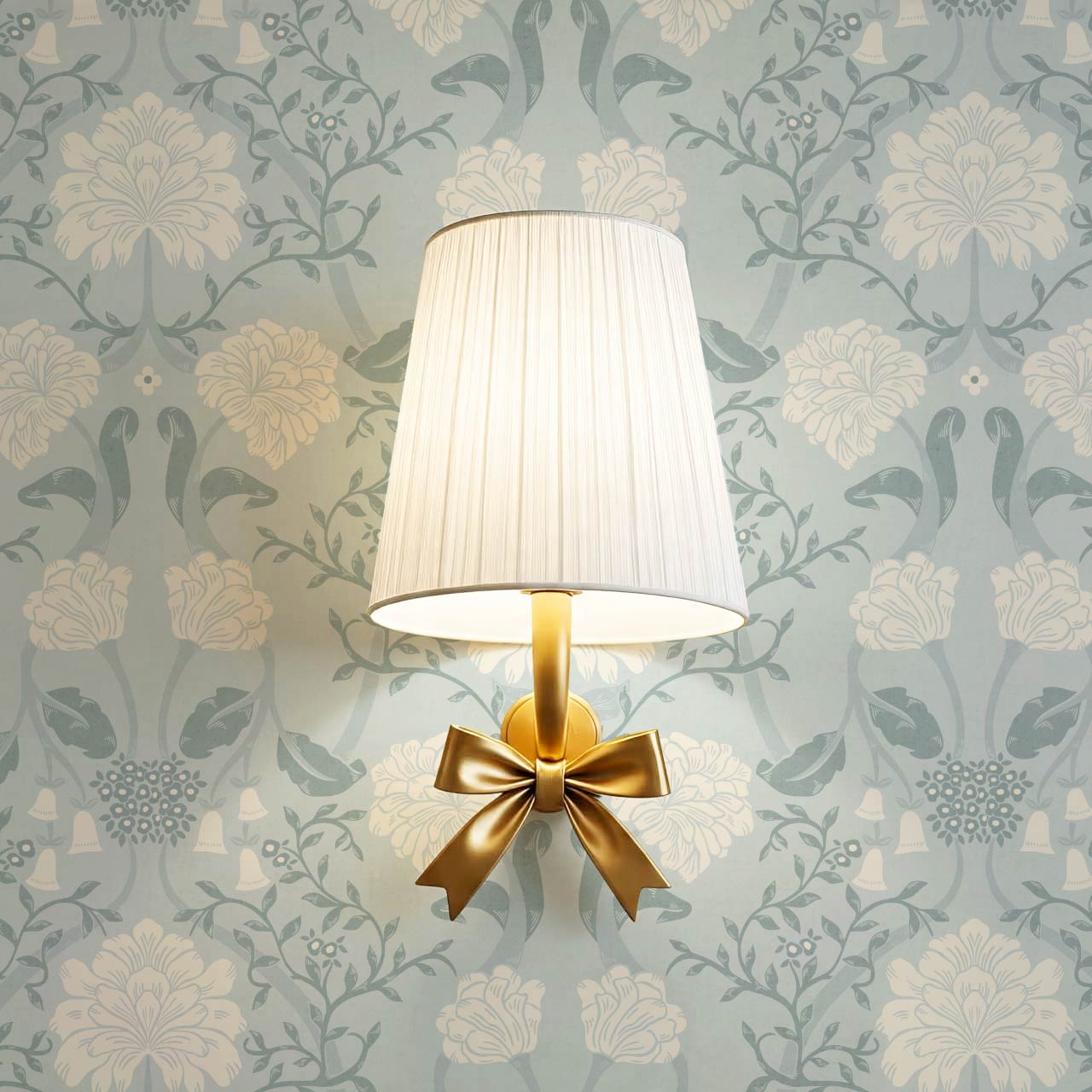 Triin Chrysanthemum Floral Sea Glass Cream Wallpaper