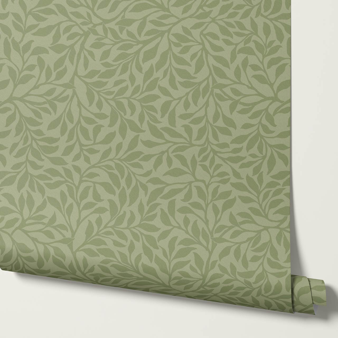 Trinidad Winding Foliage Salad Green Wallpaper