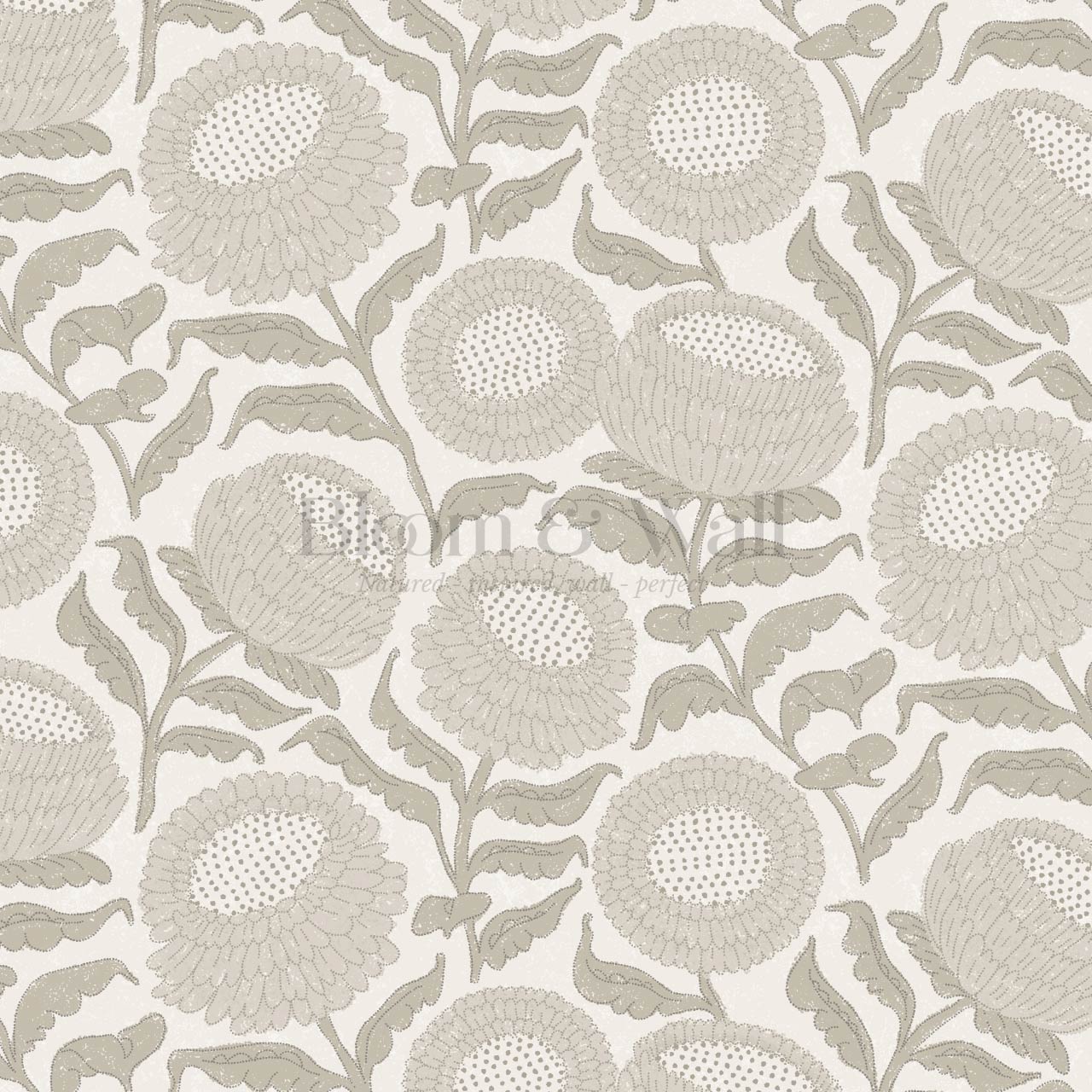 Vanessa Farmhouse Blooms French Gray Wallpaper