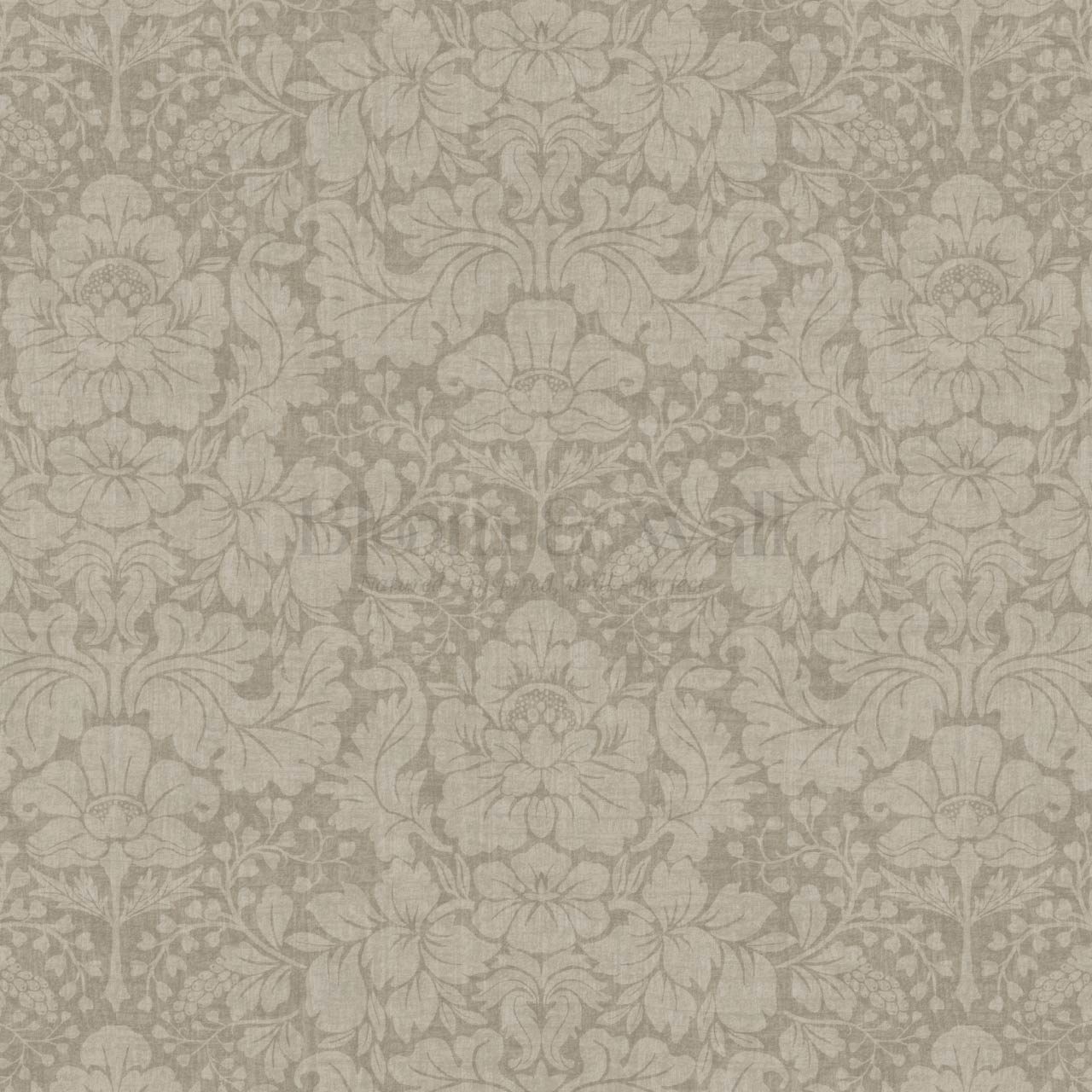 Varvaara Floral Damask Stone Taupe Wallpaper
