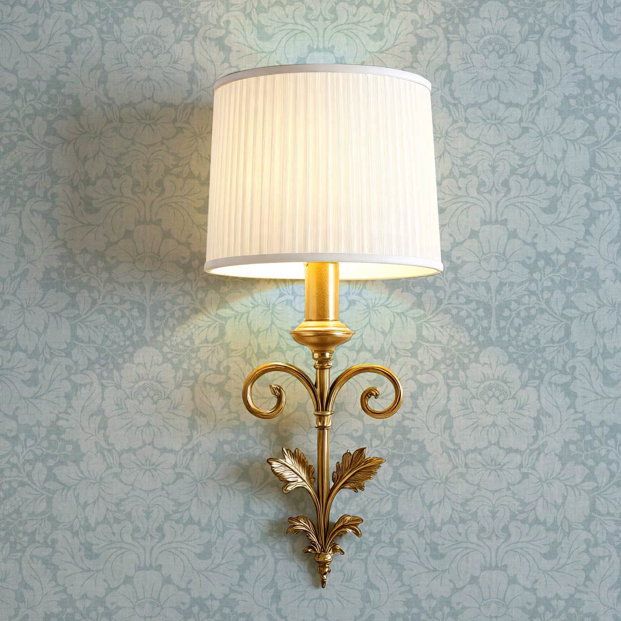 Varvaara Floral Damask Cloud Blue Wallpaper